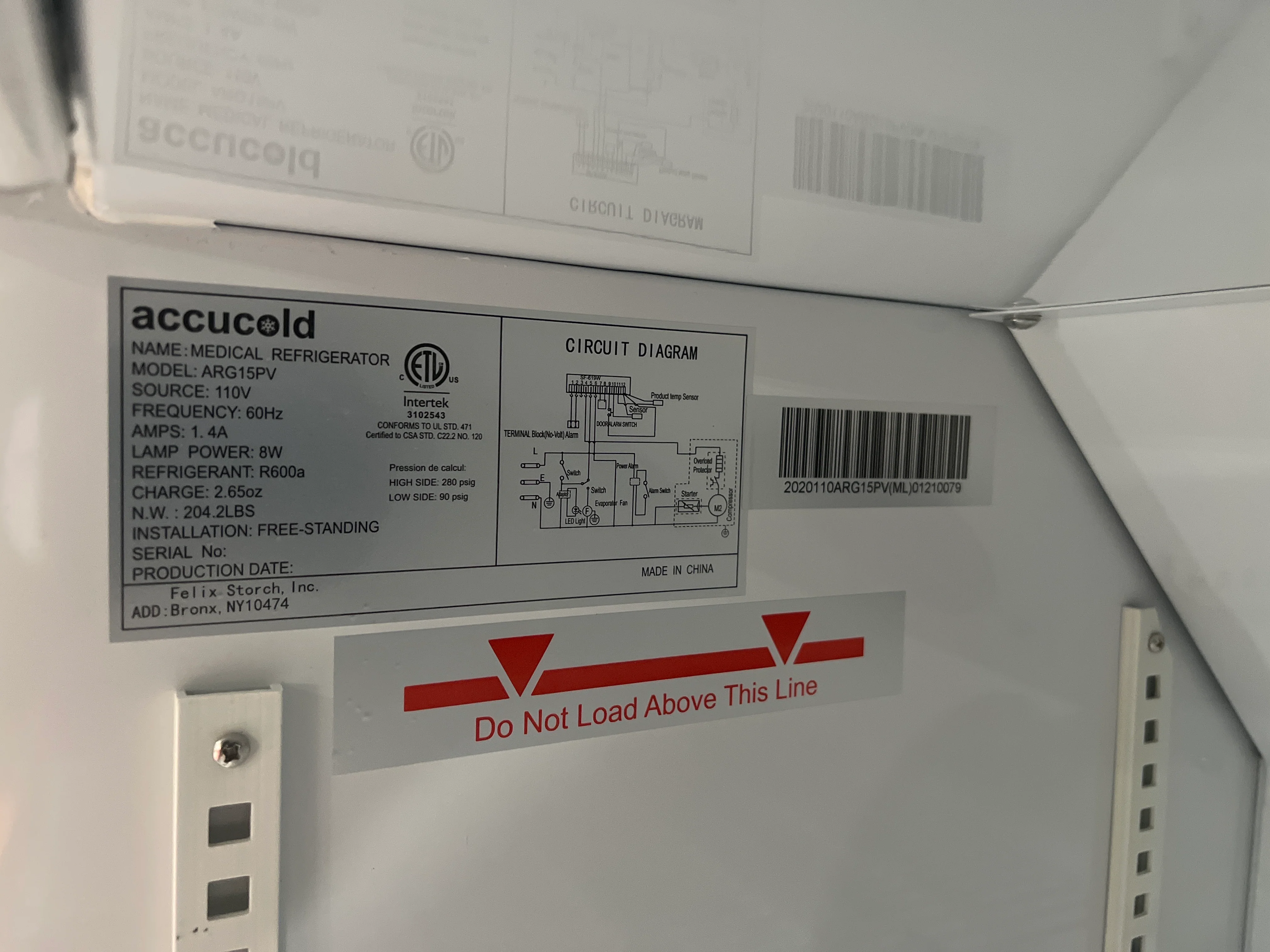 Accucold ARG15PV 15 Cu.Ft. Upright Pharma-Vac 2-8C Refrigerator w/ 7x Shelves - Image 4