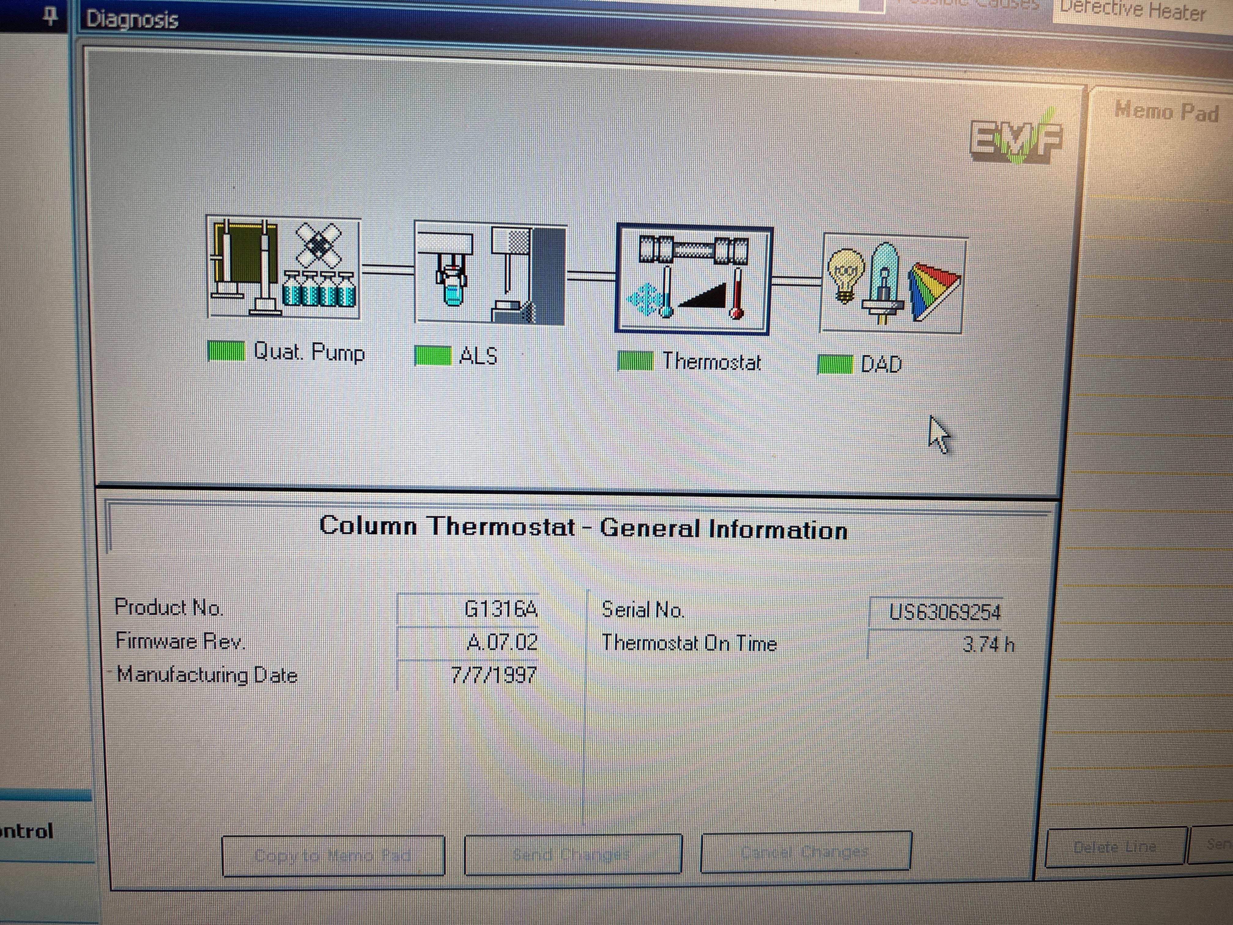 Agilent 1200 Series HPLC G1316A Column Compartment With Power Cable - Fair - Image 2