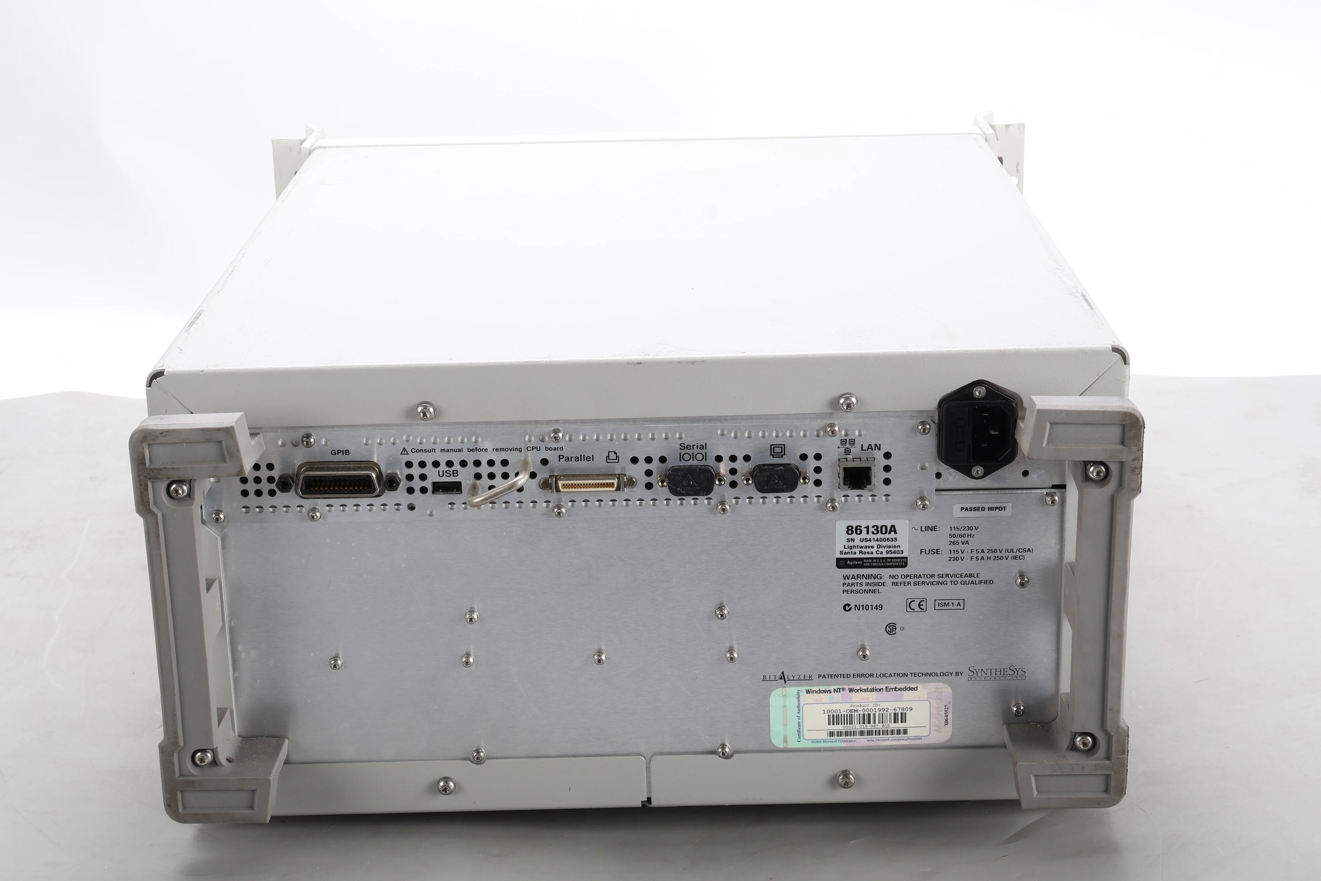 Agilent 86130A 3.6 Gb/s Error Performance Analyzer With Rack Ears and Handles - Image 3