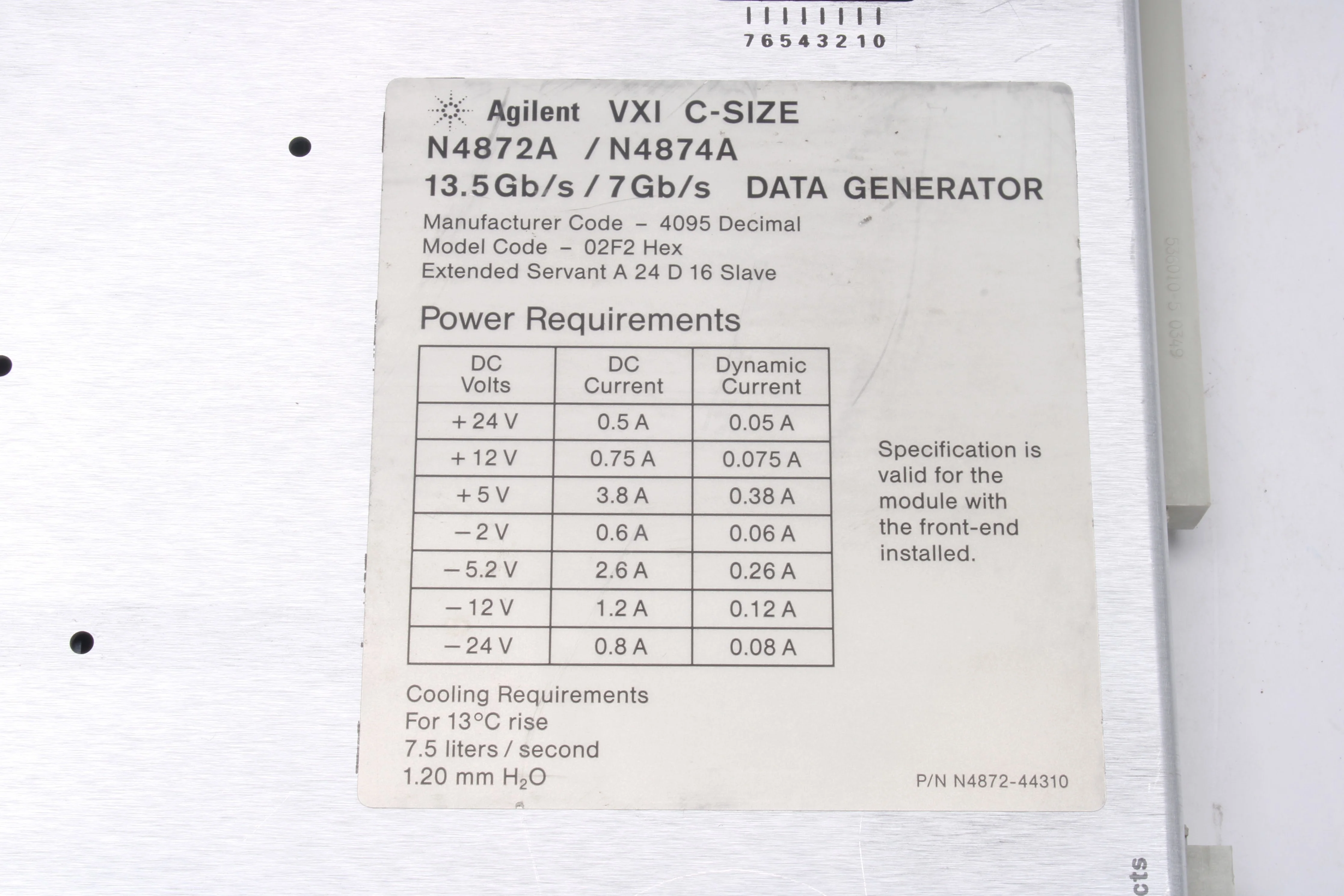 Agilent N4872A / N4874A 13.5Gb/s/7Gb/s Data Generator Module - Image 6