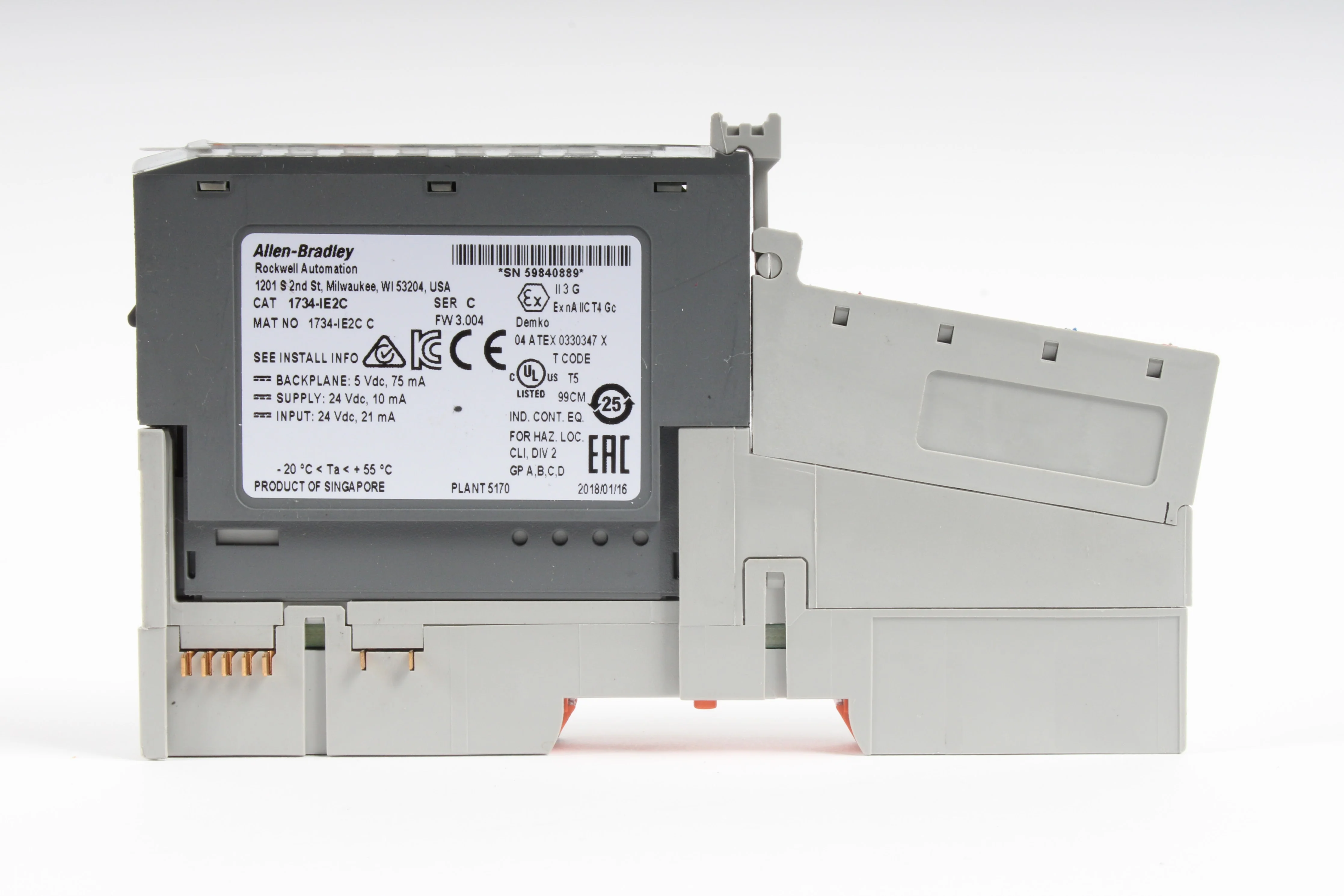 Allen Bradley 1734-IE2C AB Point I/O 2 Current Analog W/ 1734-MB Base + 1734-RTB - Image 3
