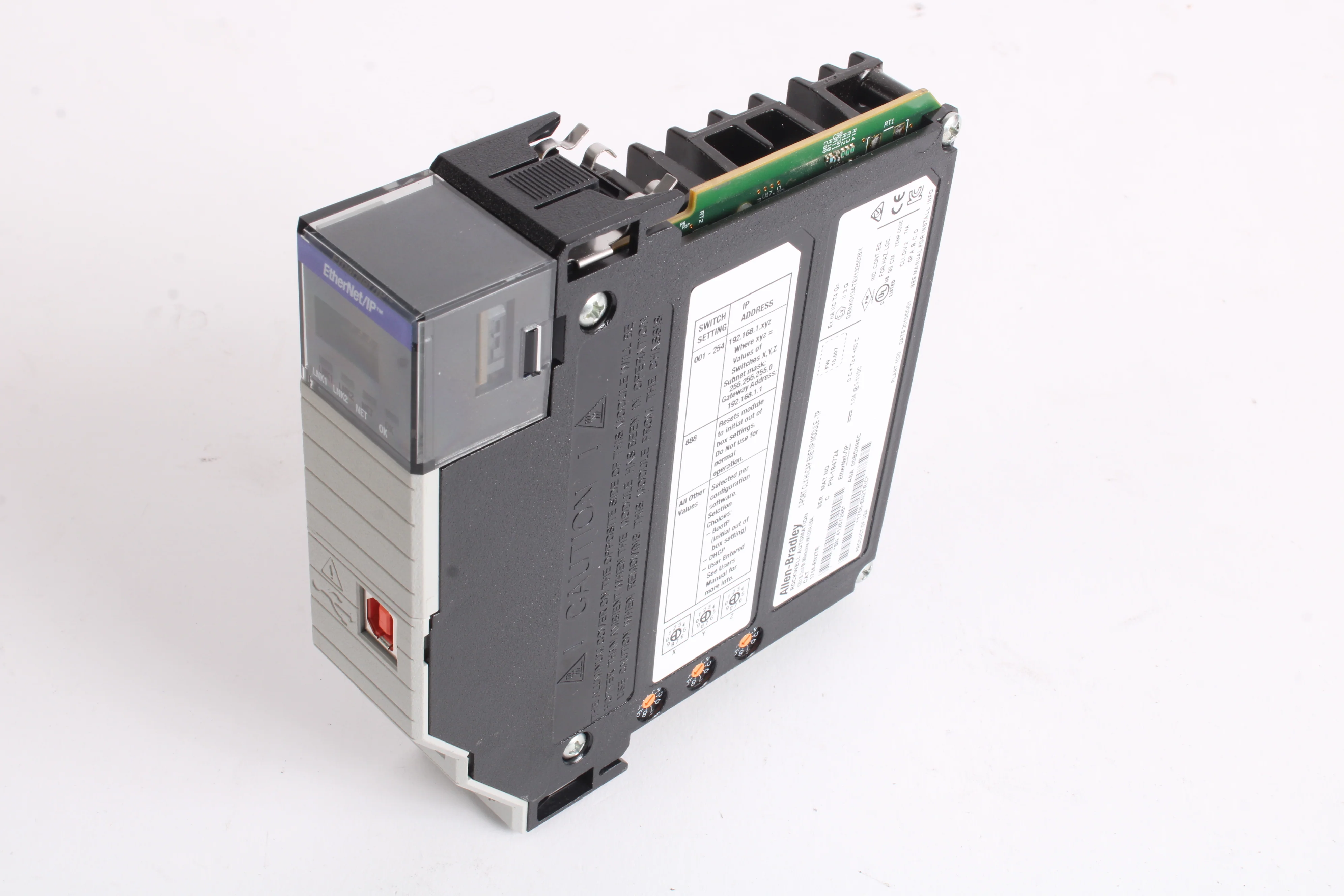 Allen Bradley 1756-EN2TR Ser C 184724 2-Port CLX HI-CAP ENET/IP Module TP - Image 3
