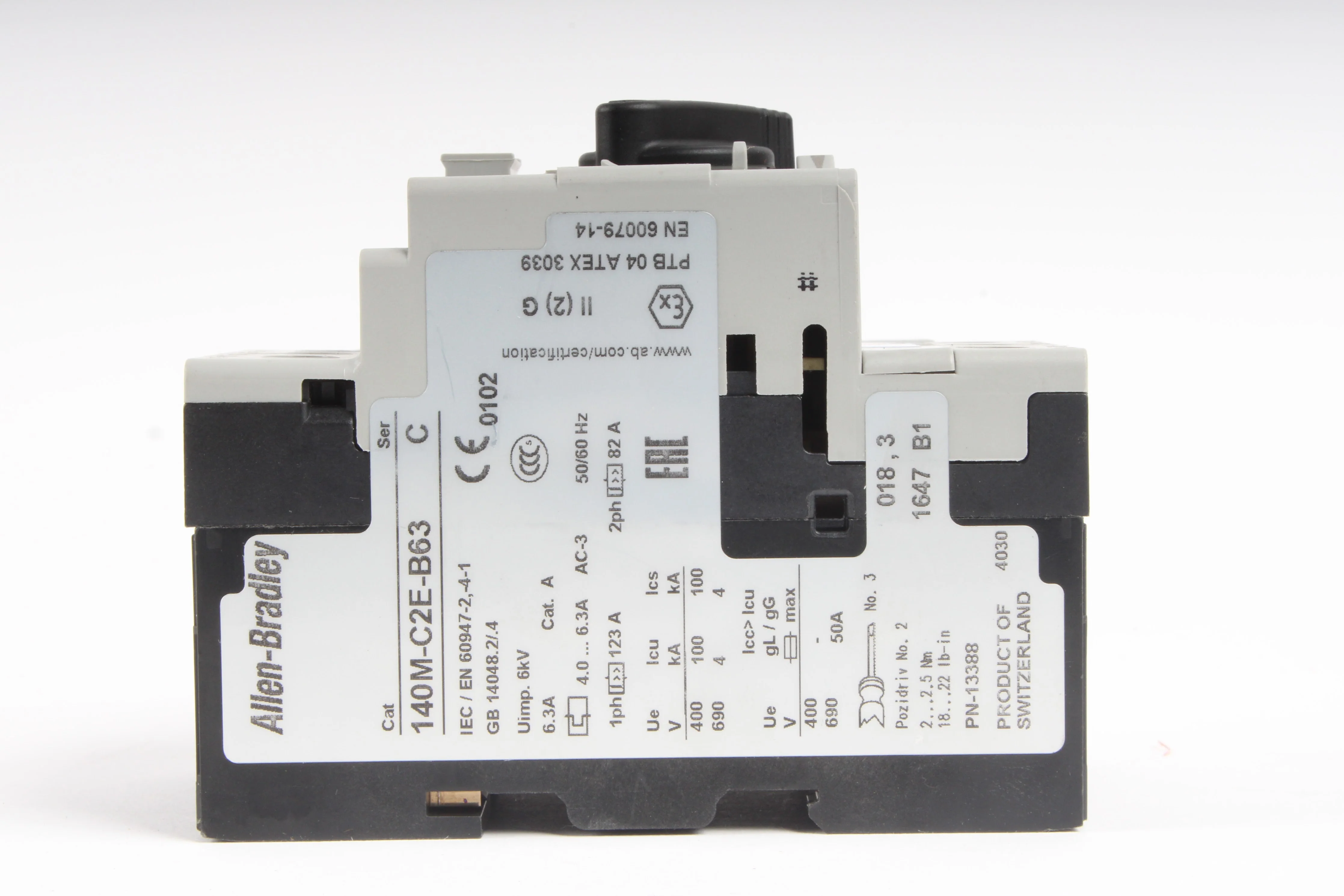Allen Bradley Bulletin 140M-C2E-B63 W/ 140M-C-A Motor Protection Circuit Breaker - Image 4