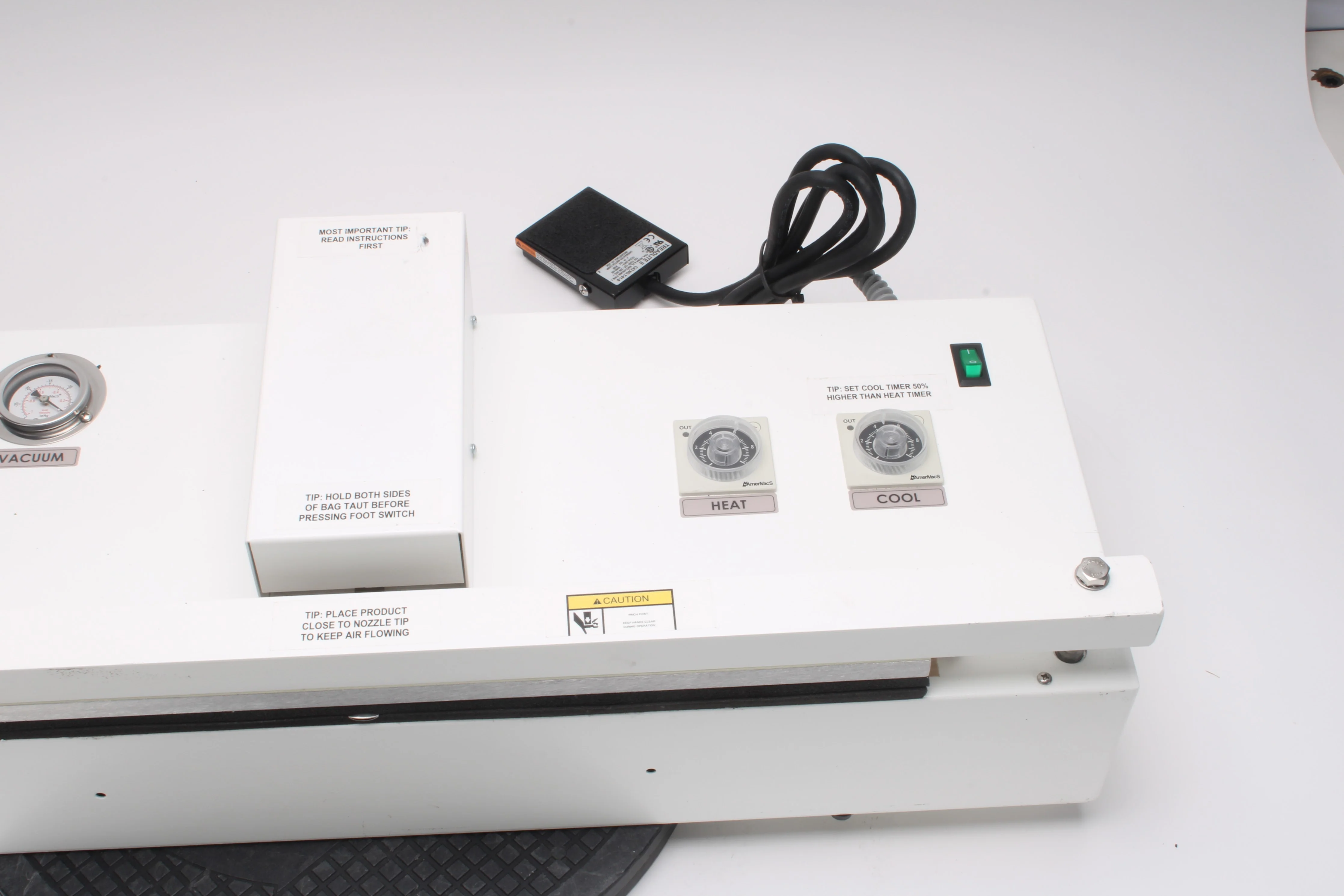 AmeriVacs AVS-20 Retractable Nozzle Vacuum Sealer With Foot Pedal - Image 3