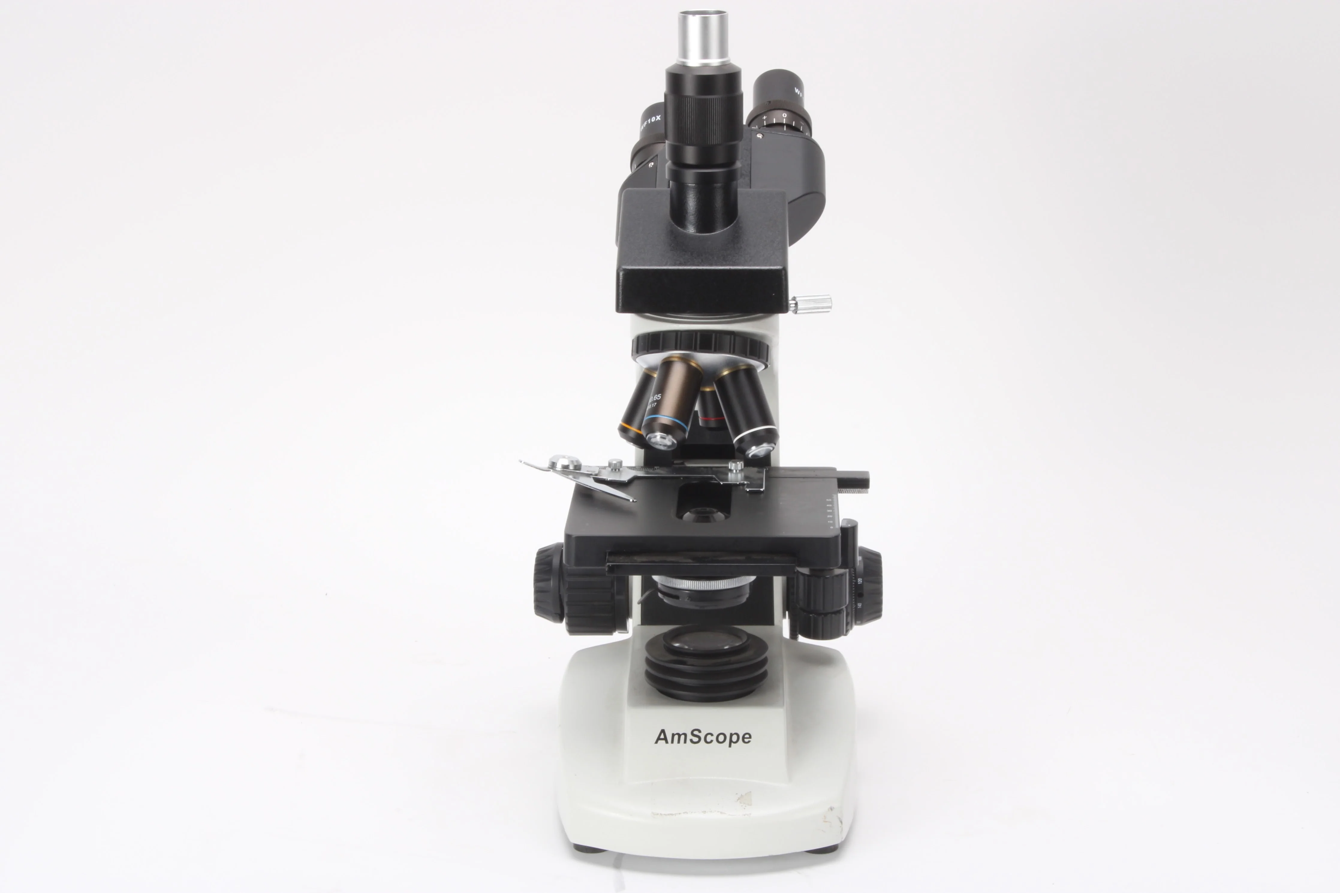 AmScope Compound Trinocular Microscope With 2x Eyepieces and Objectives - Fair - Image 4