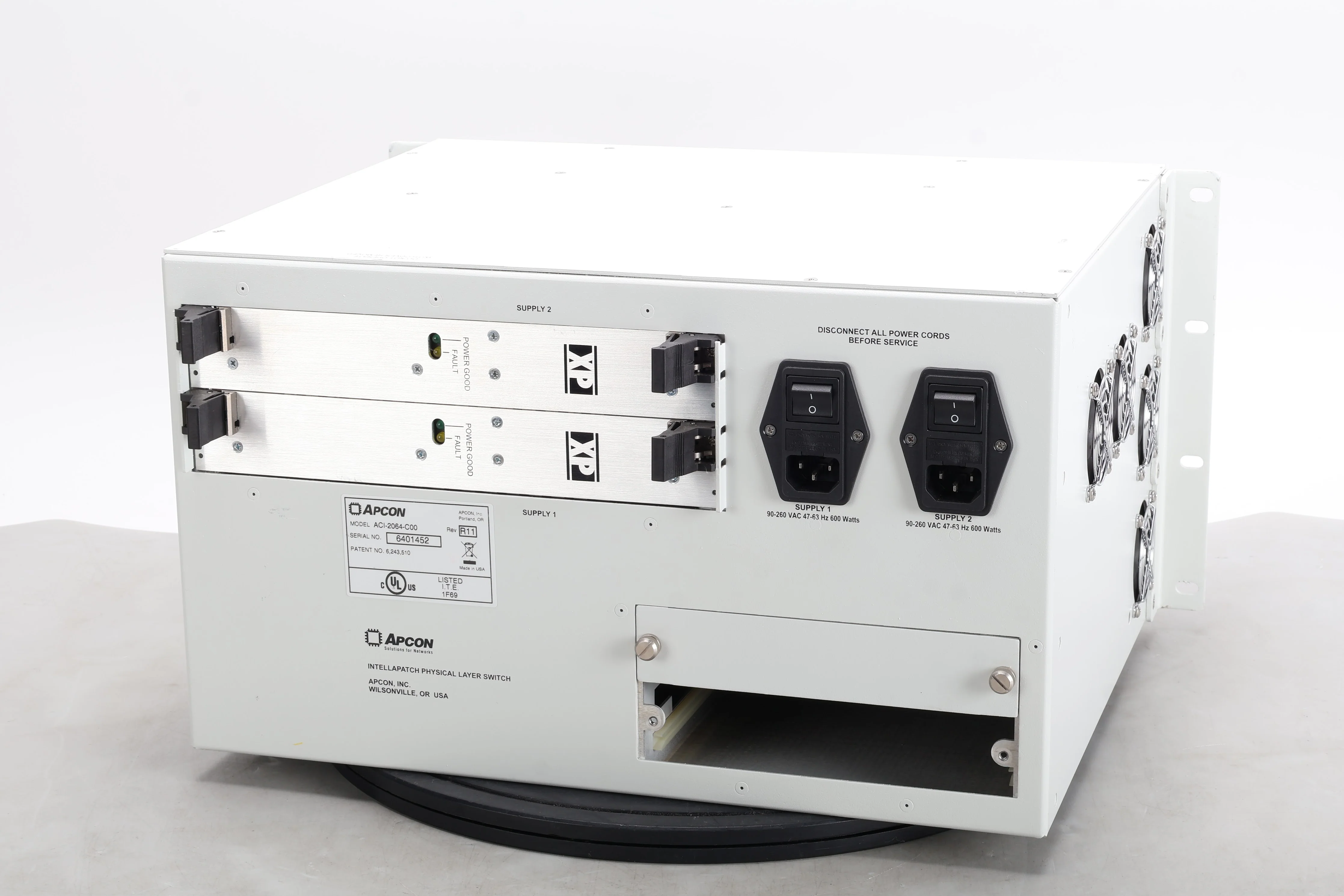 Apcon ACI-2064-C00 IntellaPatch 64 Chassis w/ 2x XP Power RTC400PM42 and Blade - Image 4