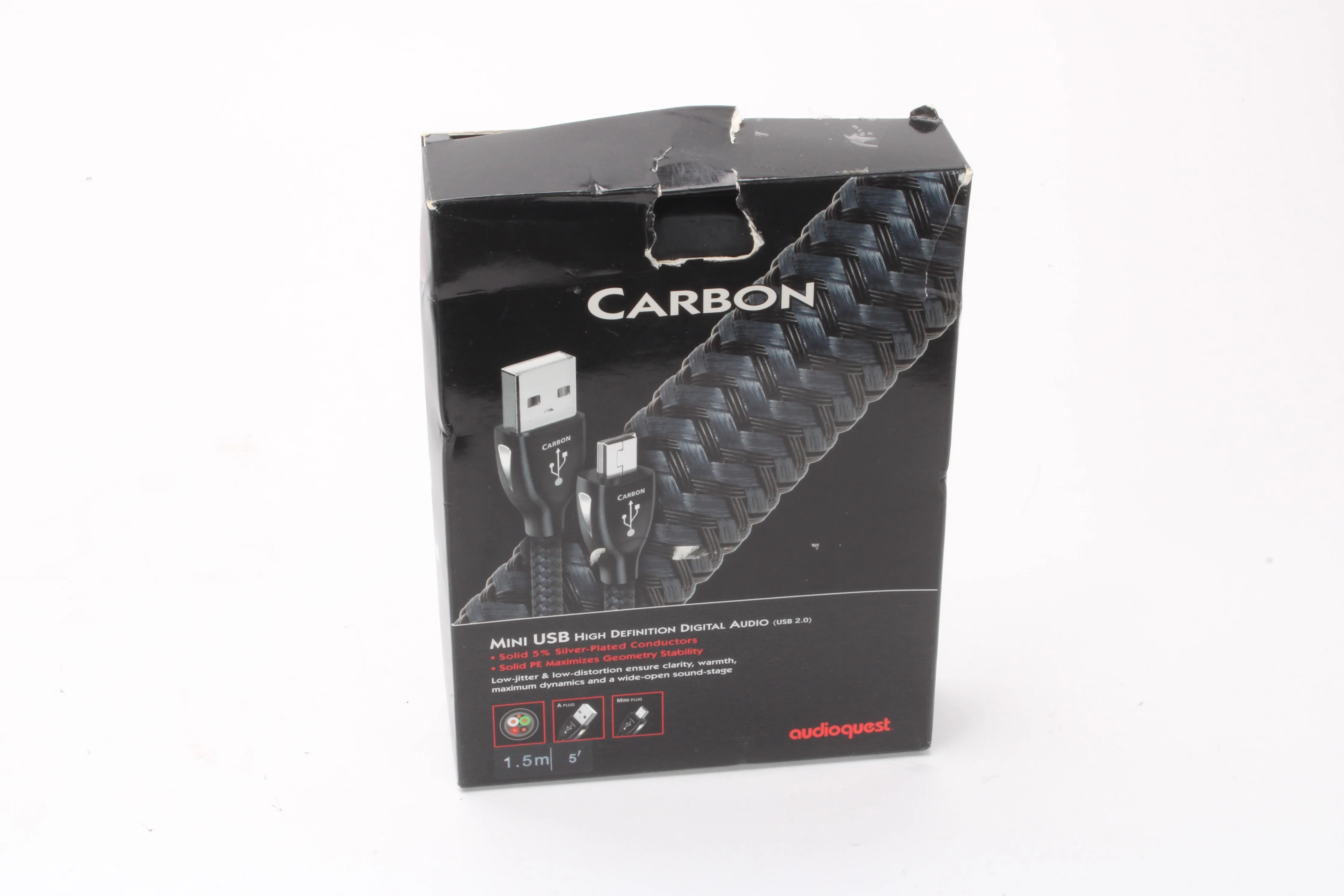 Audioquest Carbon 1.5m/5' USB-A to USB-Mini Cable With Original Box - Image 4