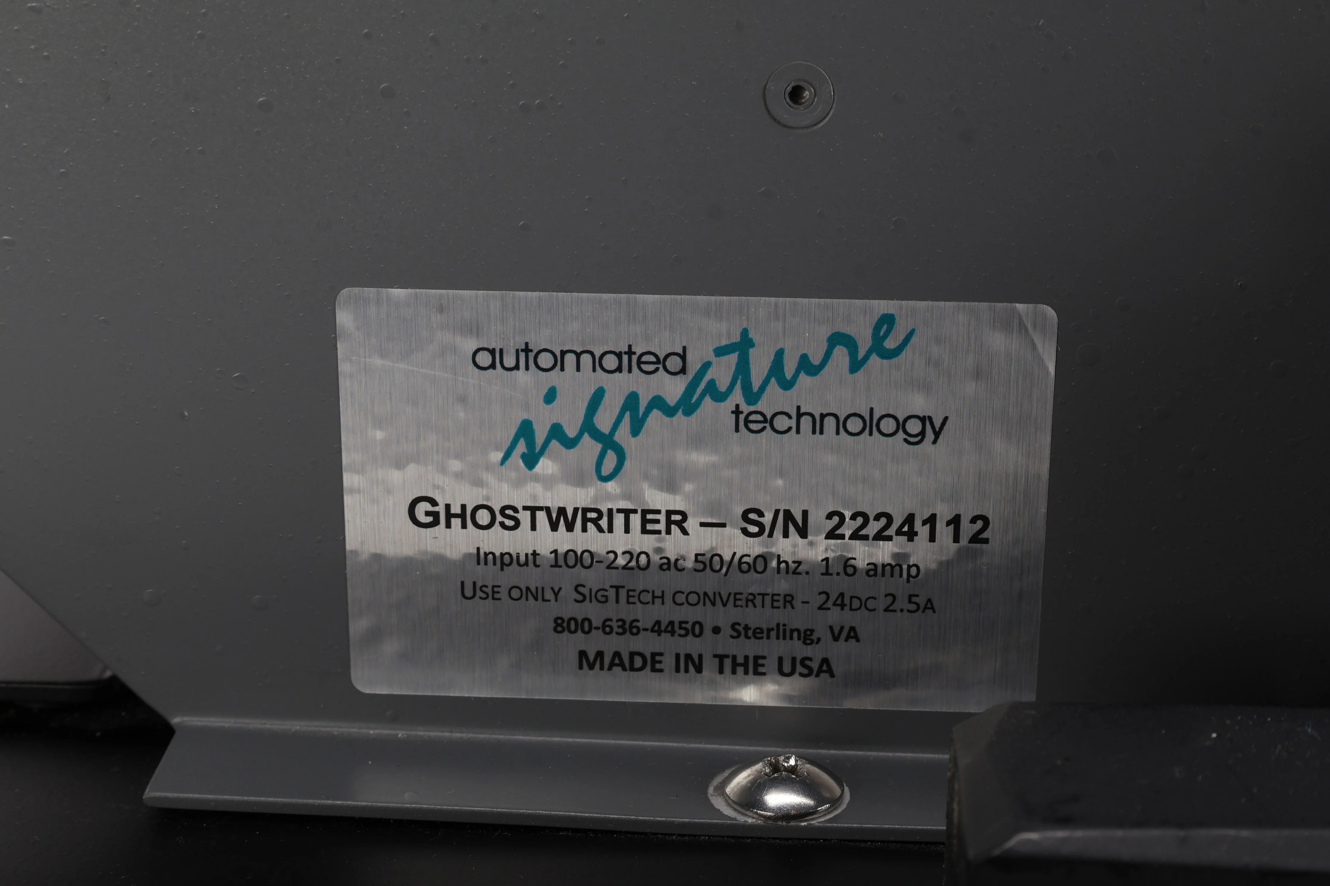 Automated Signature Technology Ghostwriter MAXWriter Autopen Machine - Image 4