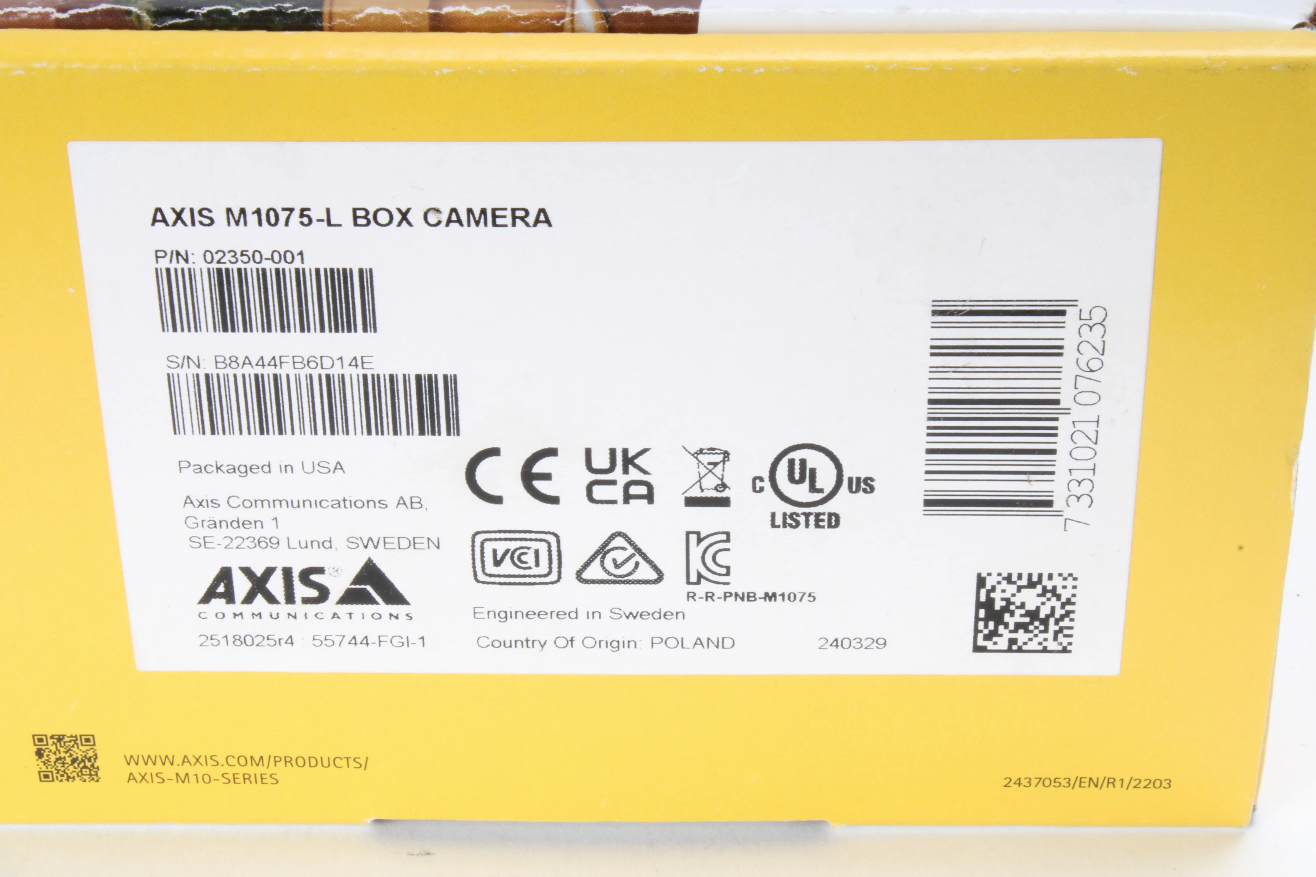 Axis M1075-L Network Camera 02350-001 - 7331021076235 - NEW - Image 6