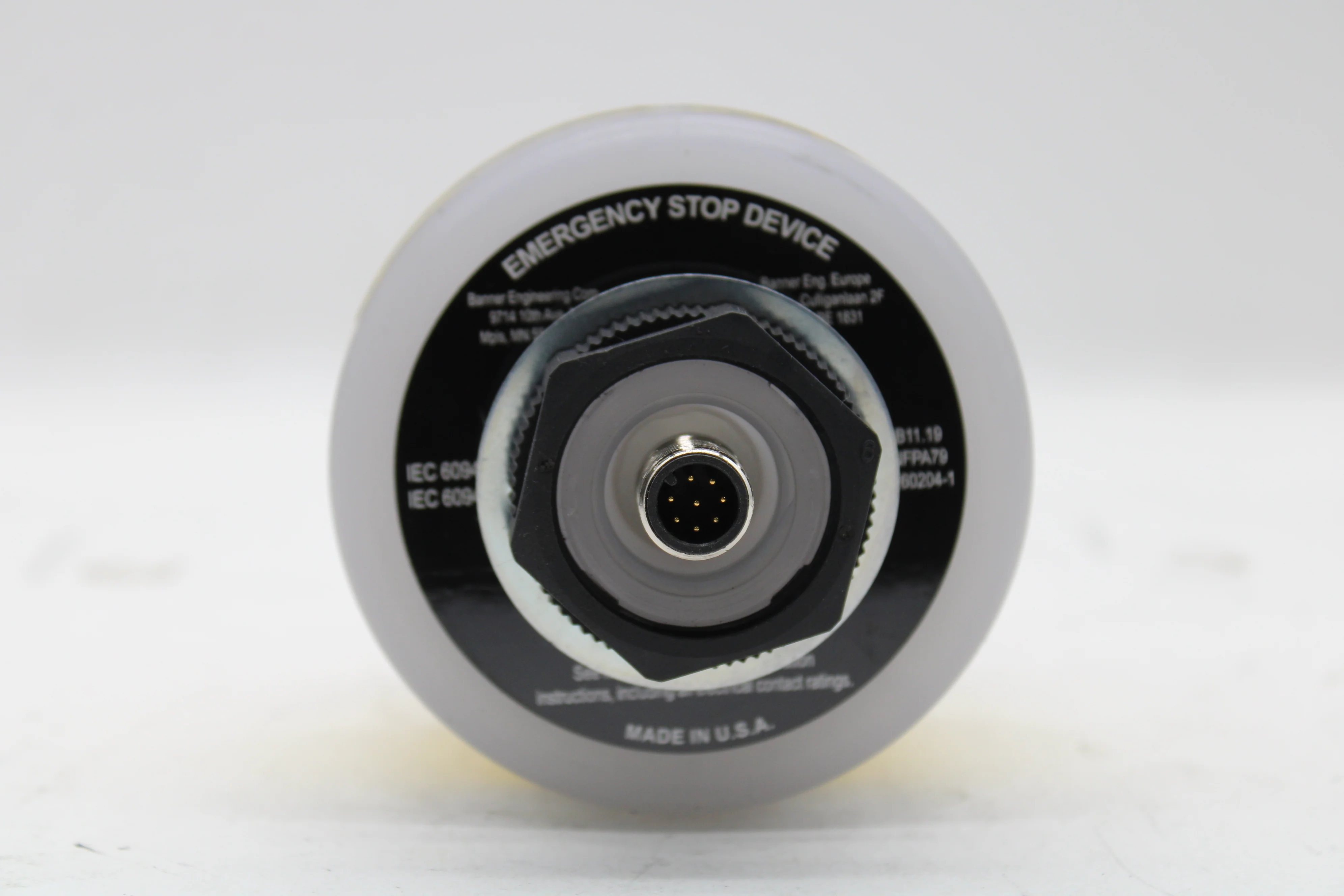 Banner SSA-EB1PLYR-12ECQ8 30 mm Mount Emergency Stop Push Button Yellow - Image 4