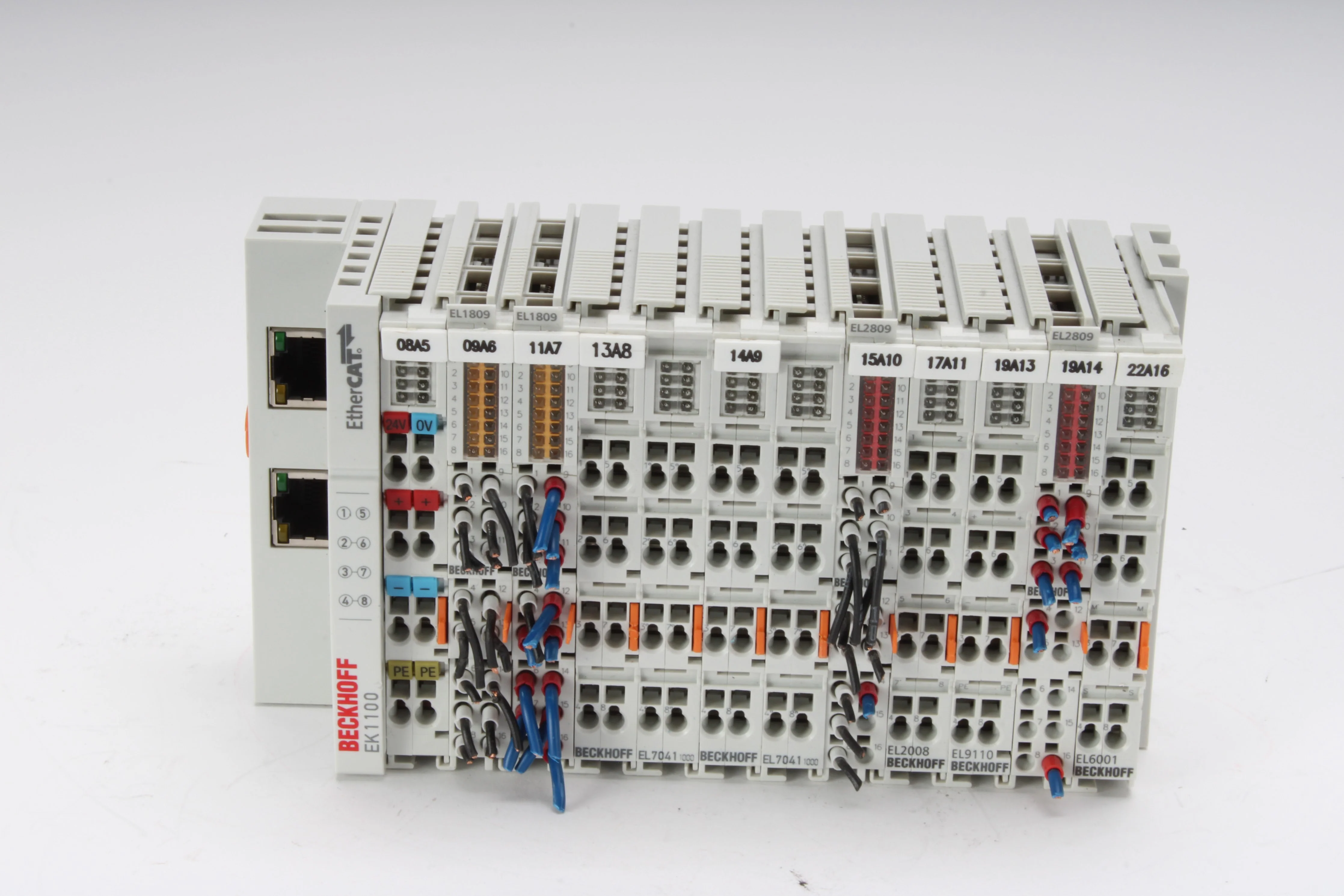 Beckhoff EK1100 EtherCAT Coupler With EL1809, EL7041, EL2809, EL2008 & More