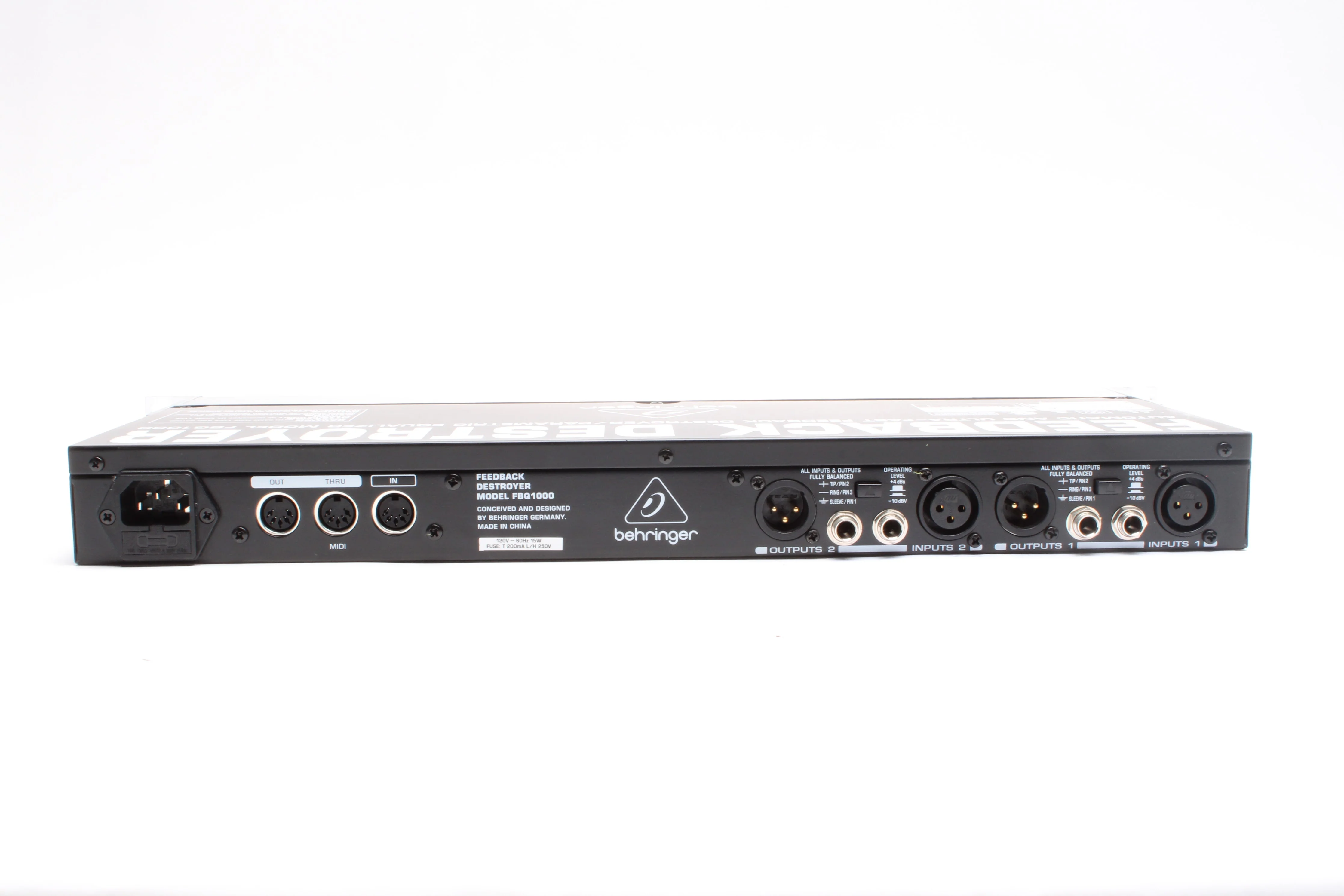 Behringer FBQ1000 2-Channel Automatic Feedback Destroyer - Image 5