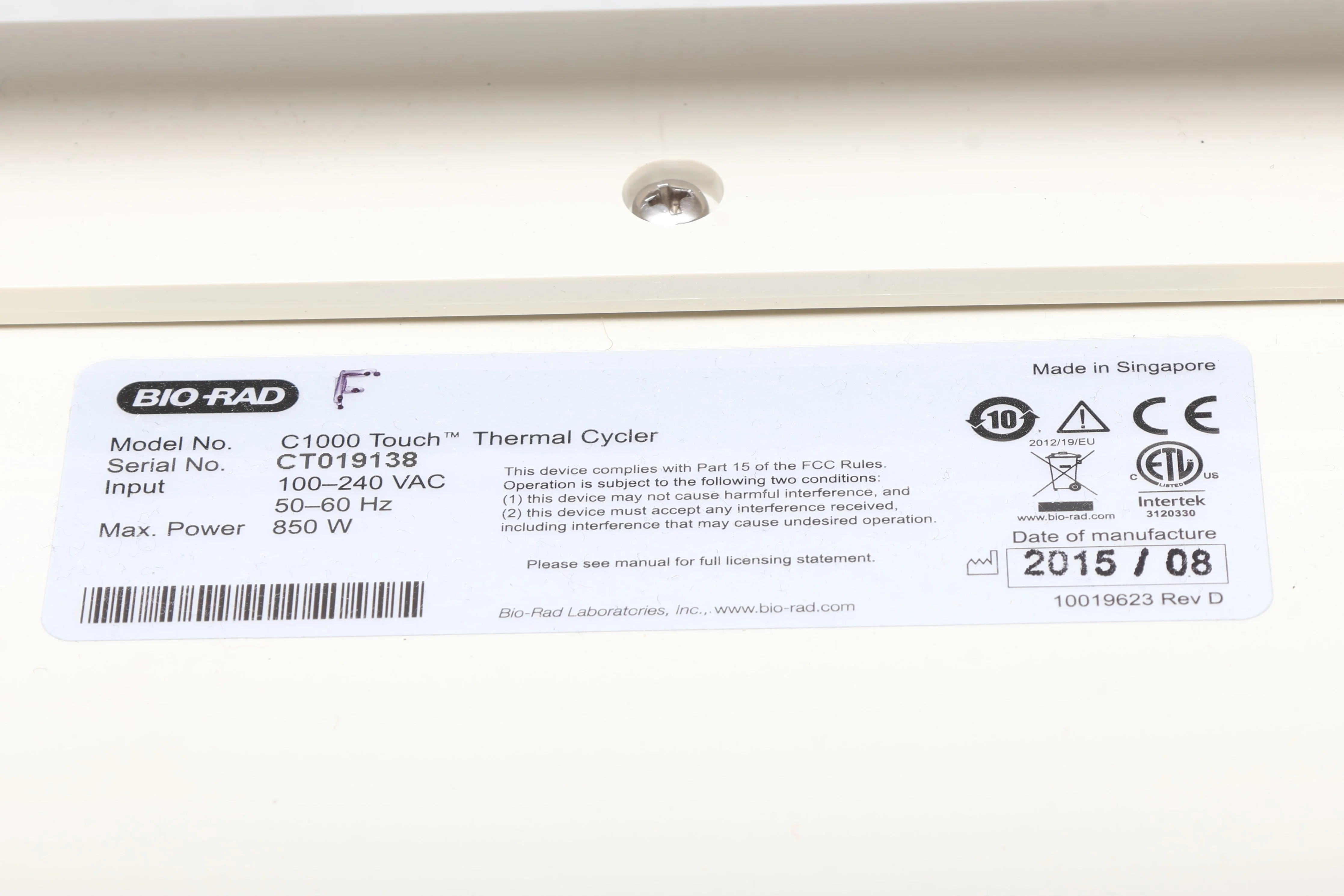 Bio-Rad CFX96 Real-Time PCR Detection System With C1000 Touch Thermal Cycler - Image 4