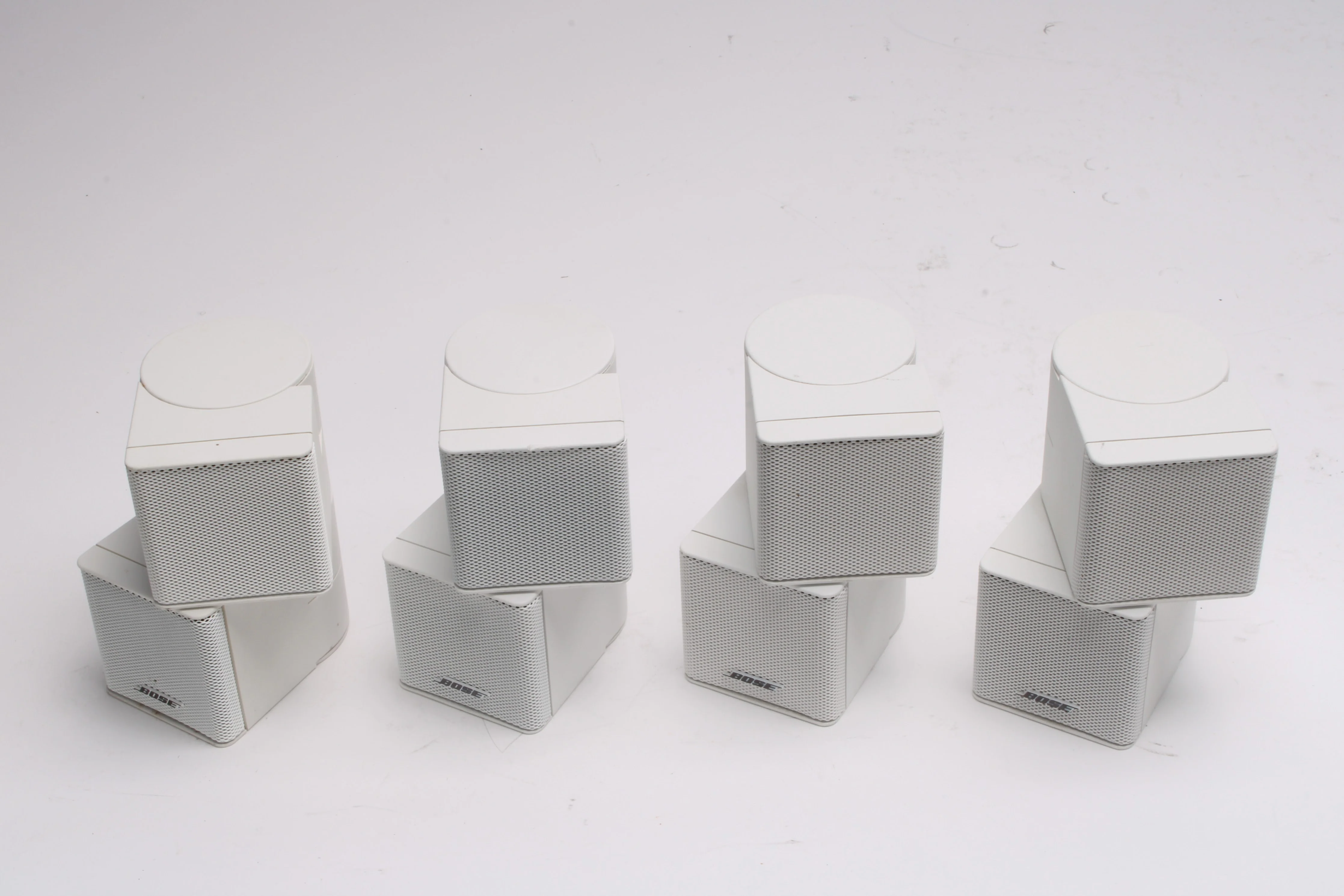 Bose Jewel Cube Center Channel Speaker Lot of 4 - White - Fair Condition - Image 4