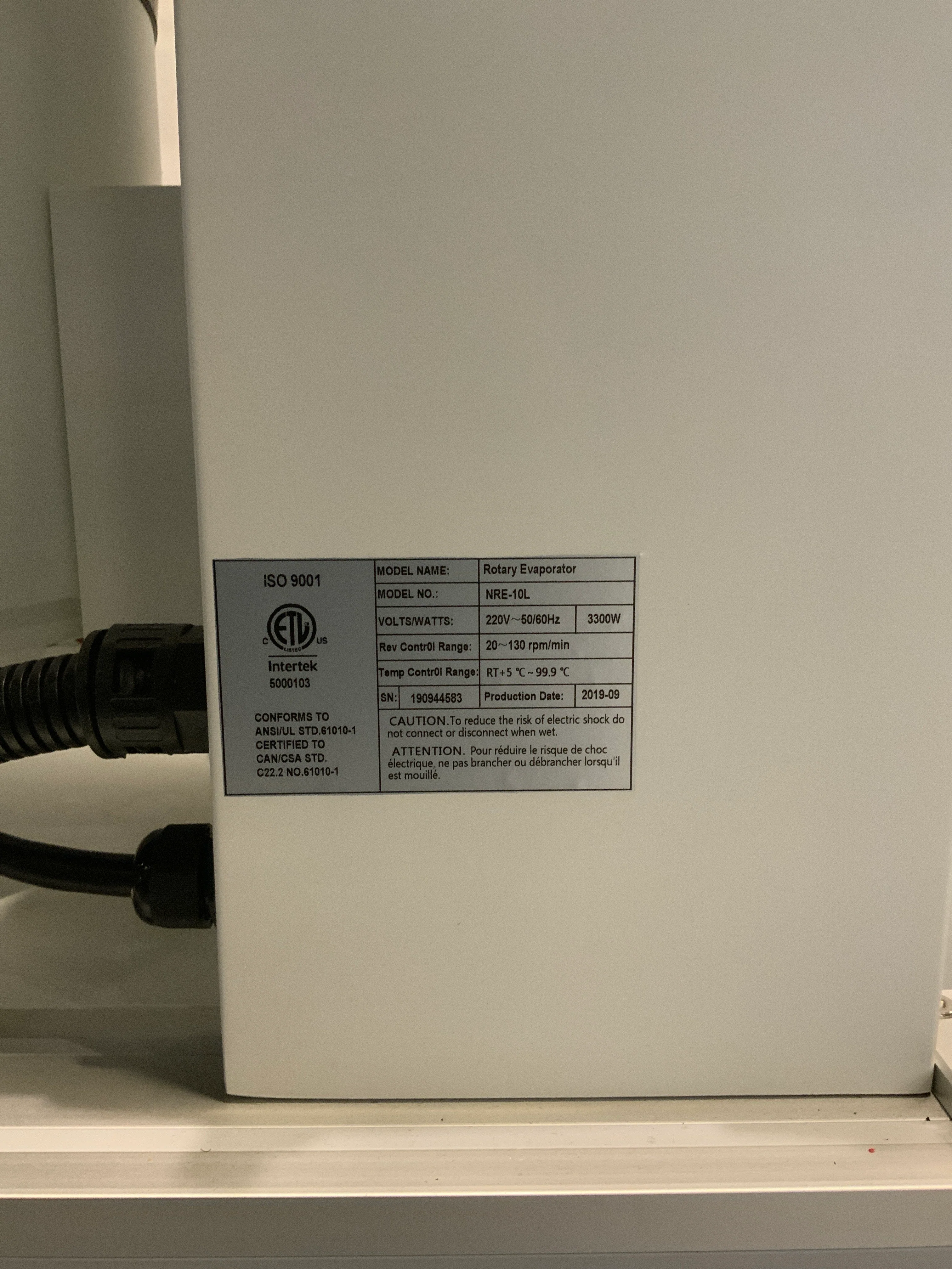BVV NRE-10L 10L Neocision ETL Lab Certified Rotary Evaporator With Accessories - Image 7