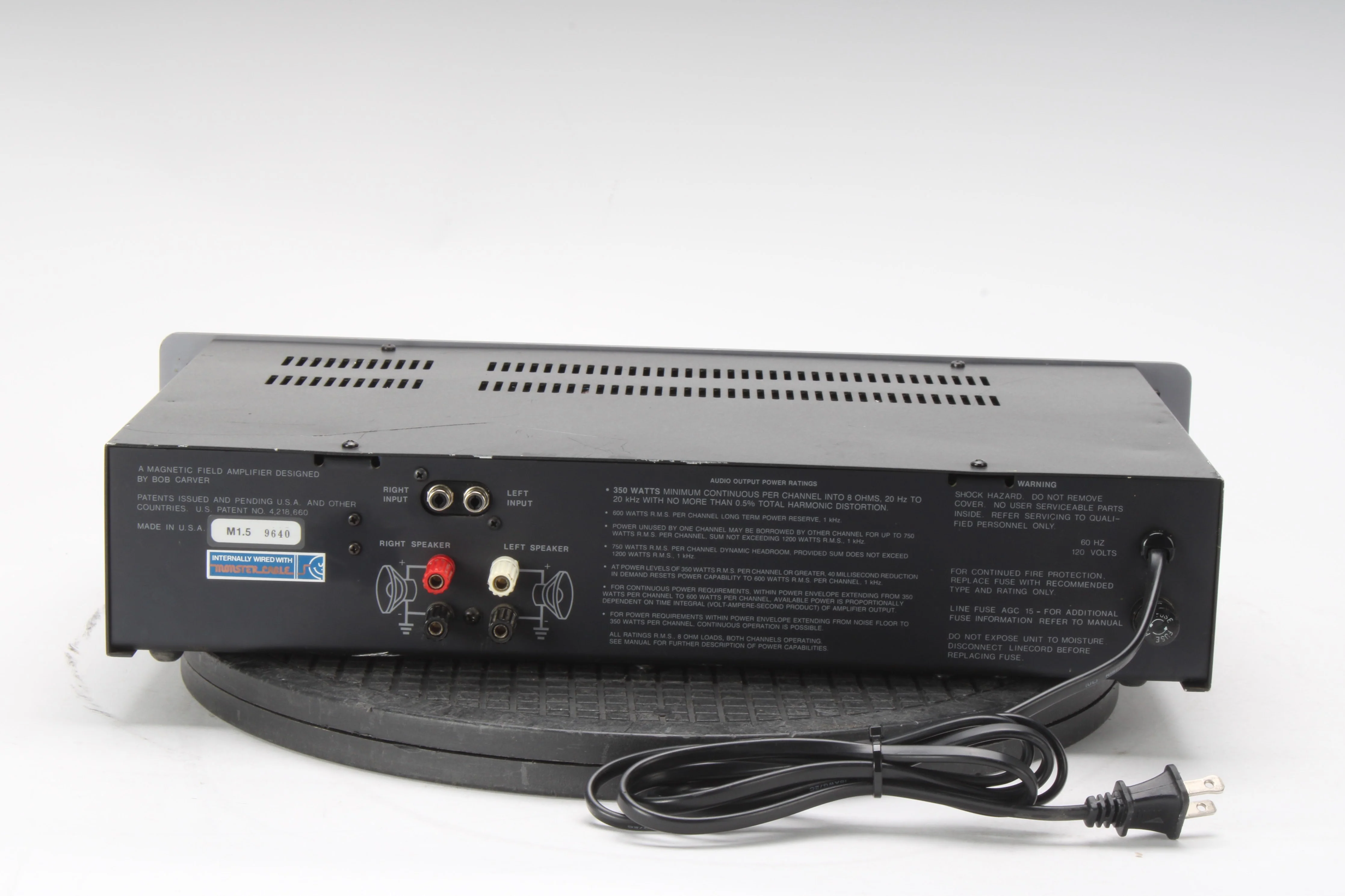 Carver M-1.5T Magnetic Field Stereo Power Amplifier - Image 4