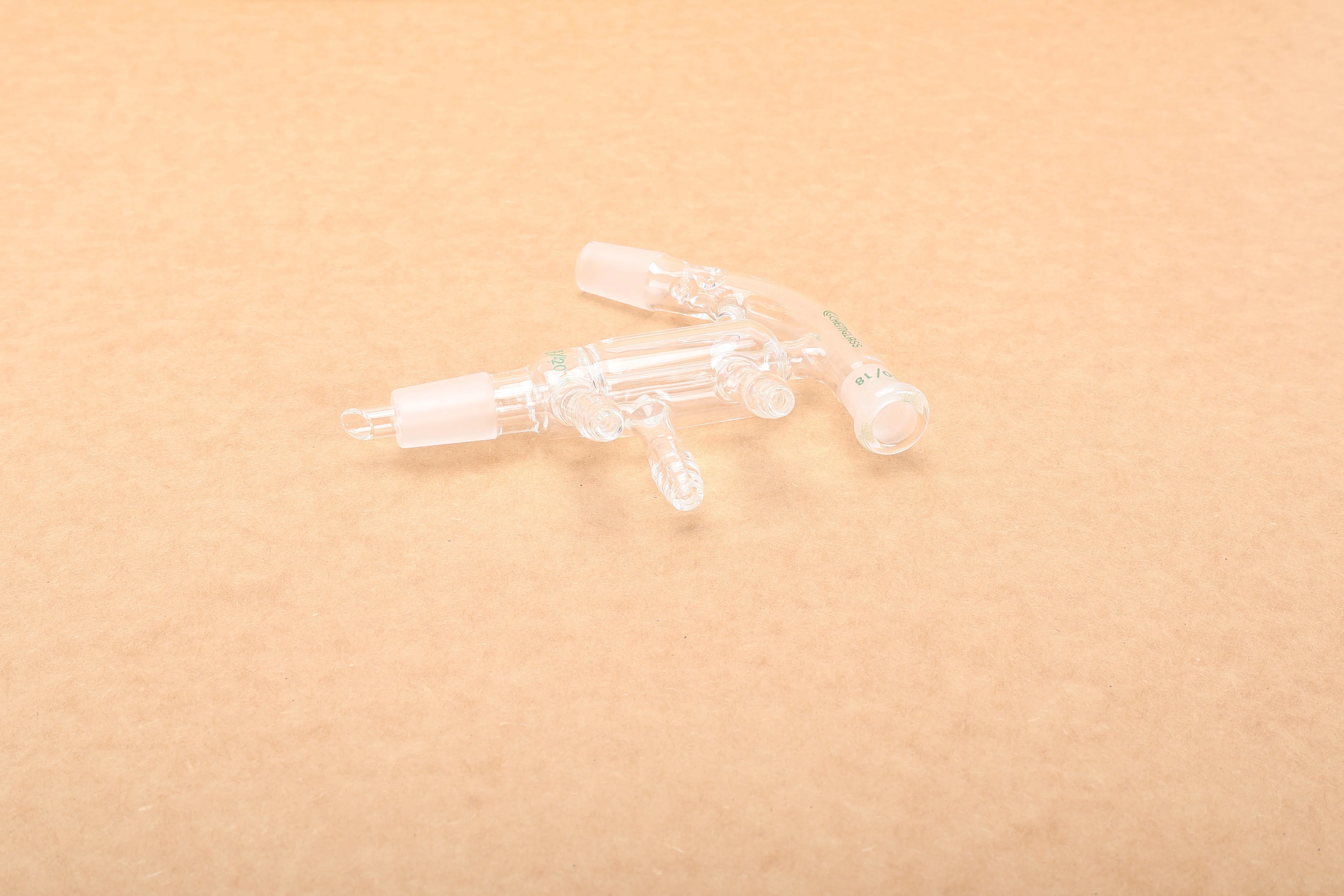 Chemglass CG-1239-02 Distilling Head Short Path 10/18 Thermometer 14/20 Lower In - Image 2