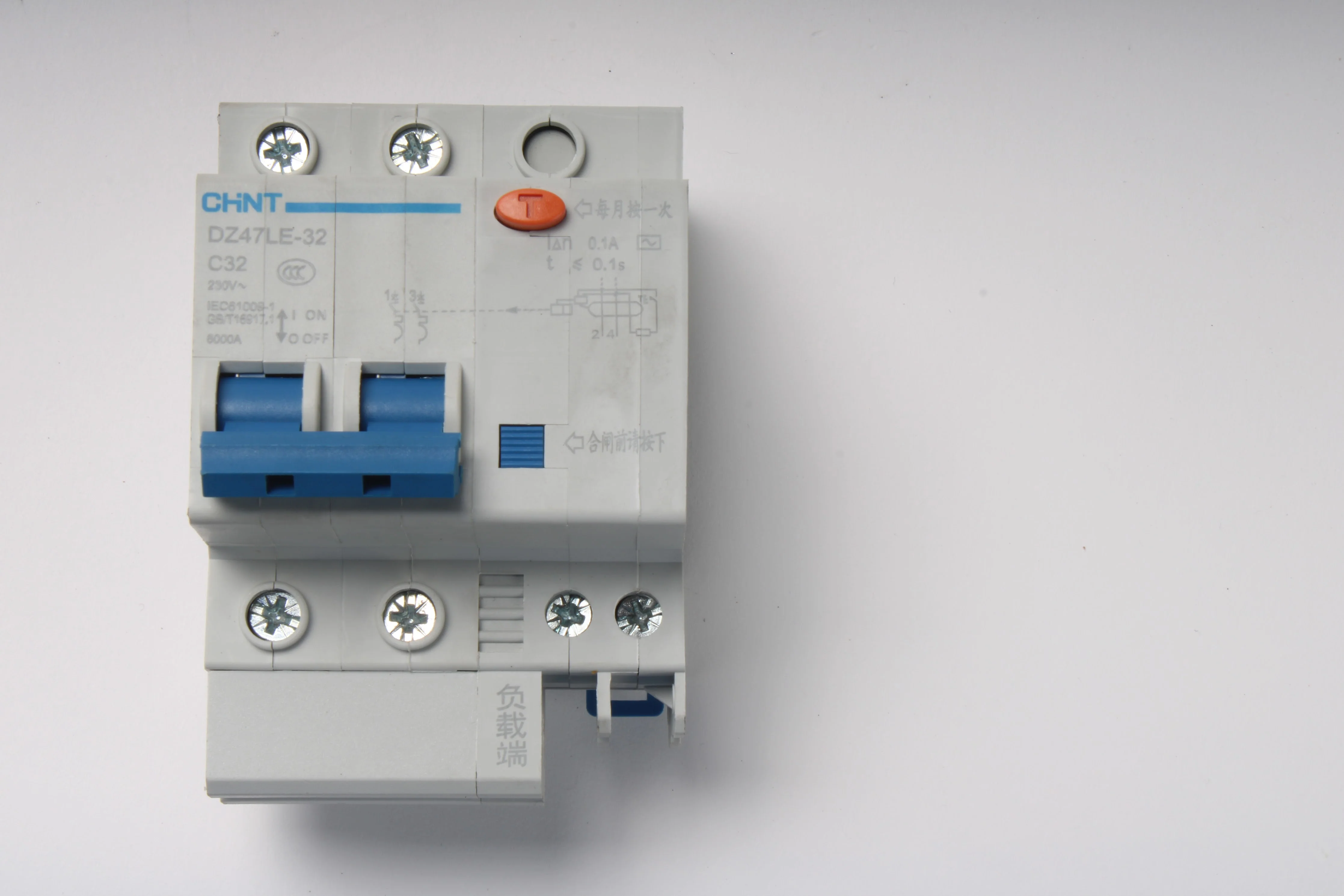 CHINT DZ47LE-32 C32 230V 50Hz Earth Leakage Protection Circuit Breaker - Image 2