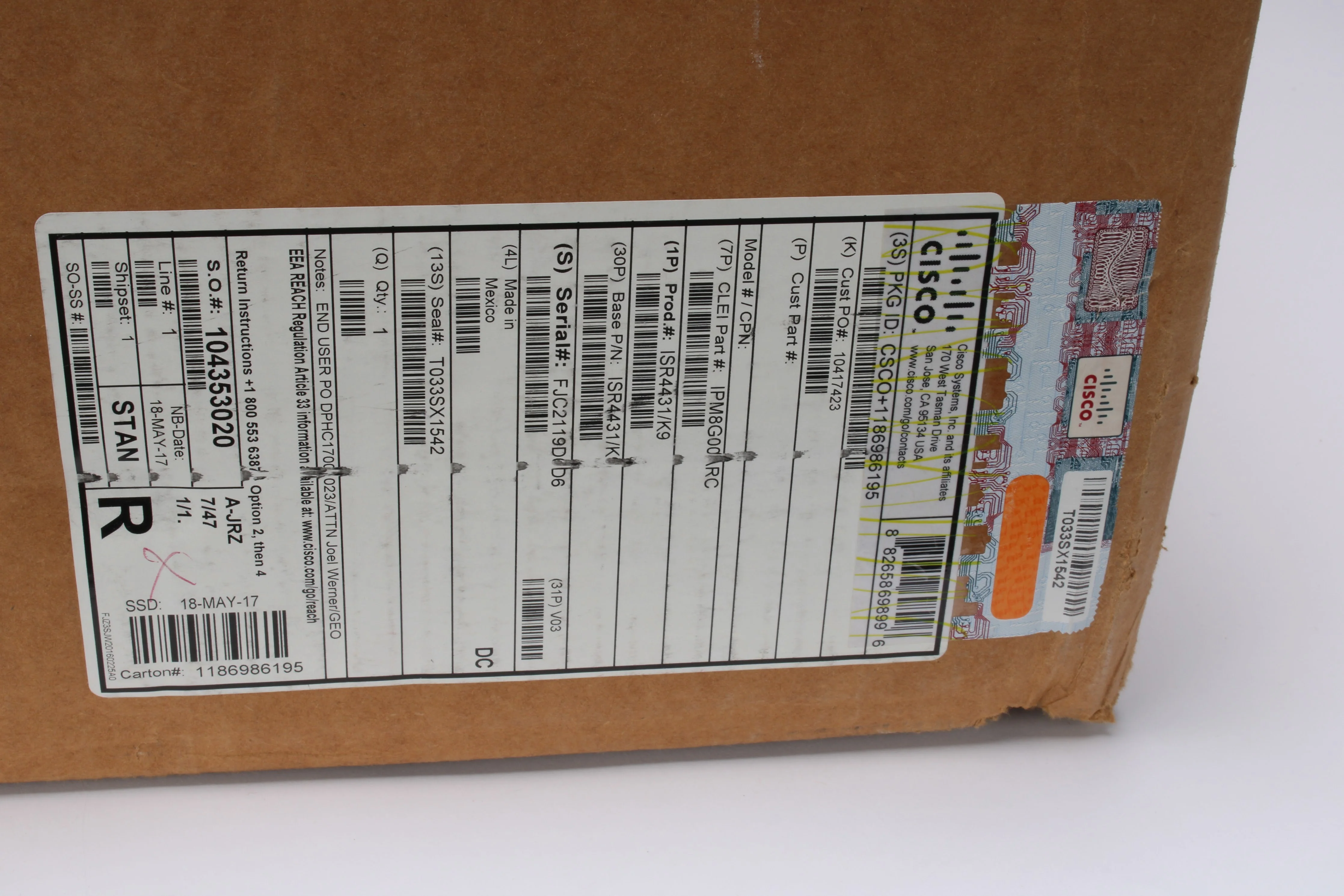 Cisco 4431 Integrated Services Router ISR4431/K9 - New Sealed - Image 3