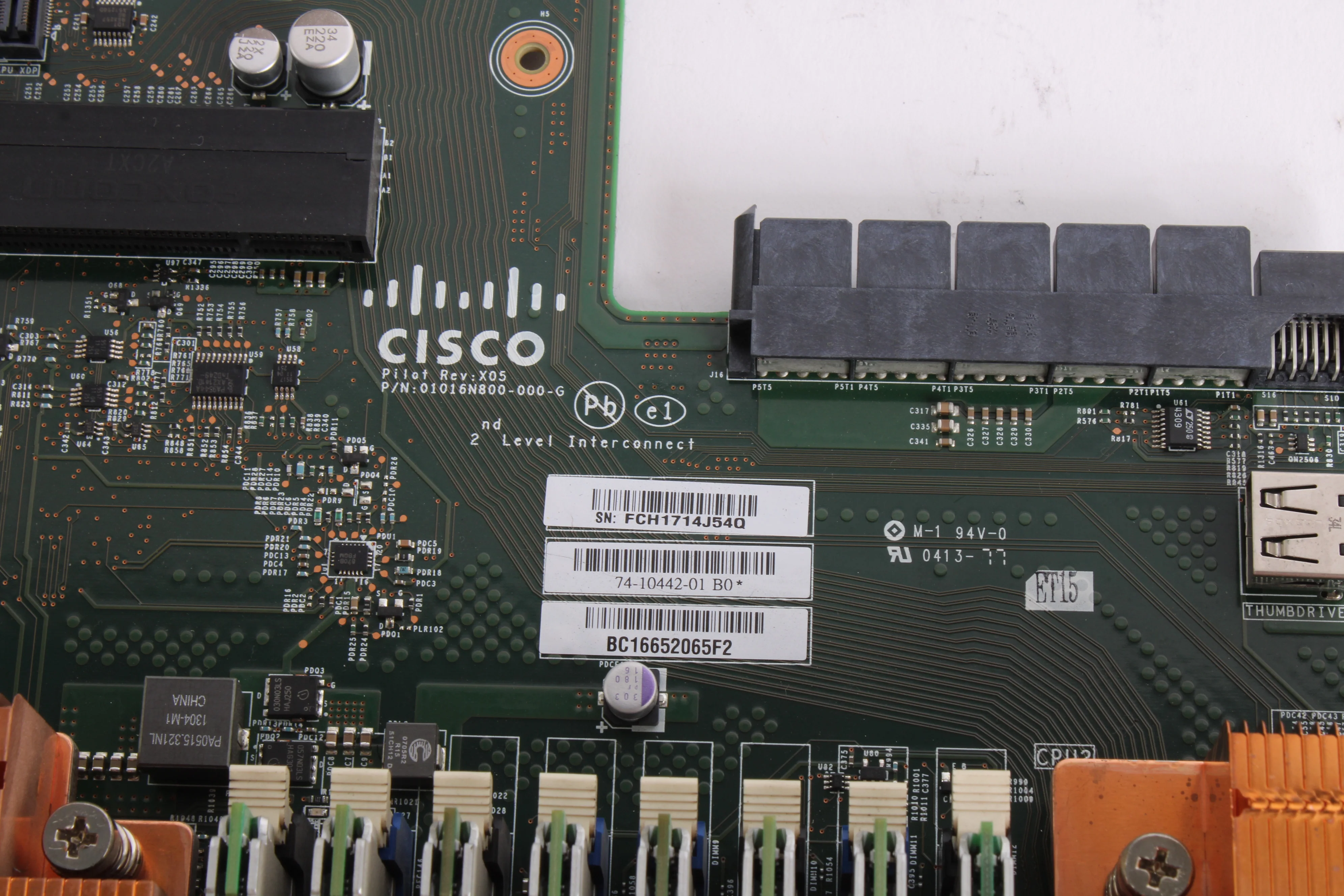 Cisco 74-10442-01 Server Motherboard w/ 2x: Intel Xeon E5-2360 CPU / 64GB Ram - Image 3