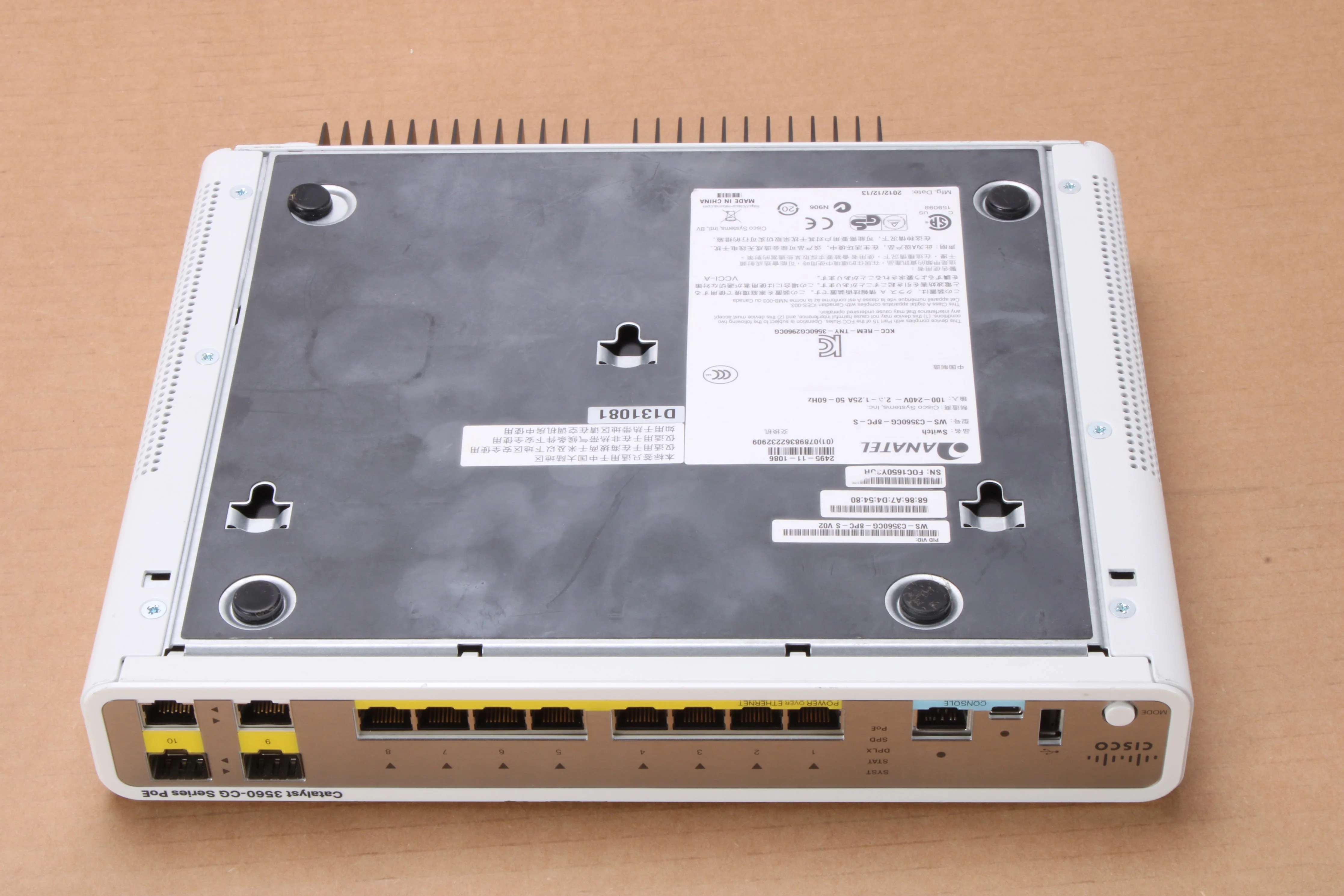 Cisco Anatel WS-C3560CG-8PC-S Catalyst Ethernet Switch - Fair Condition - Image 6