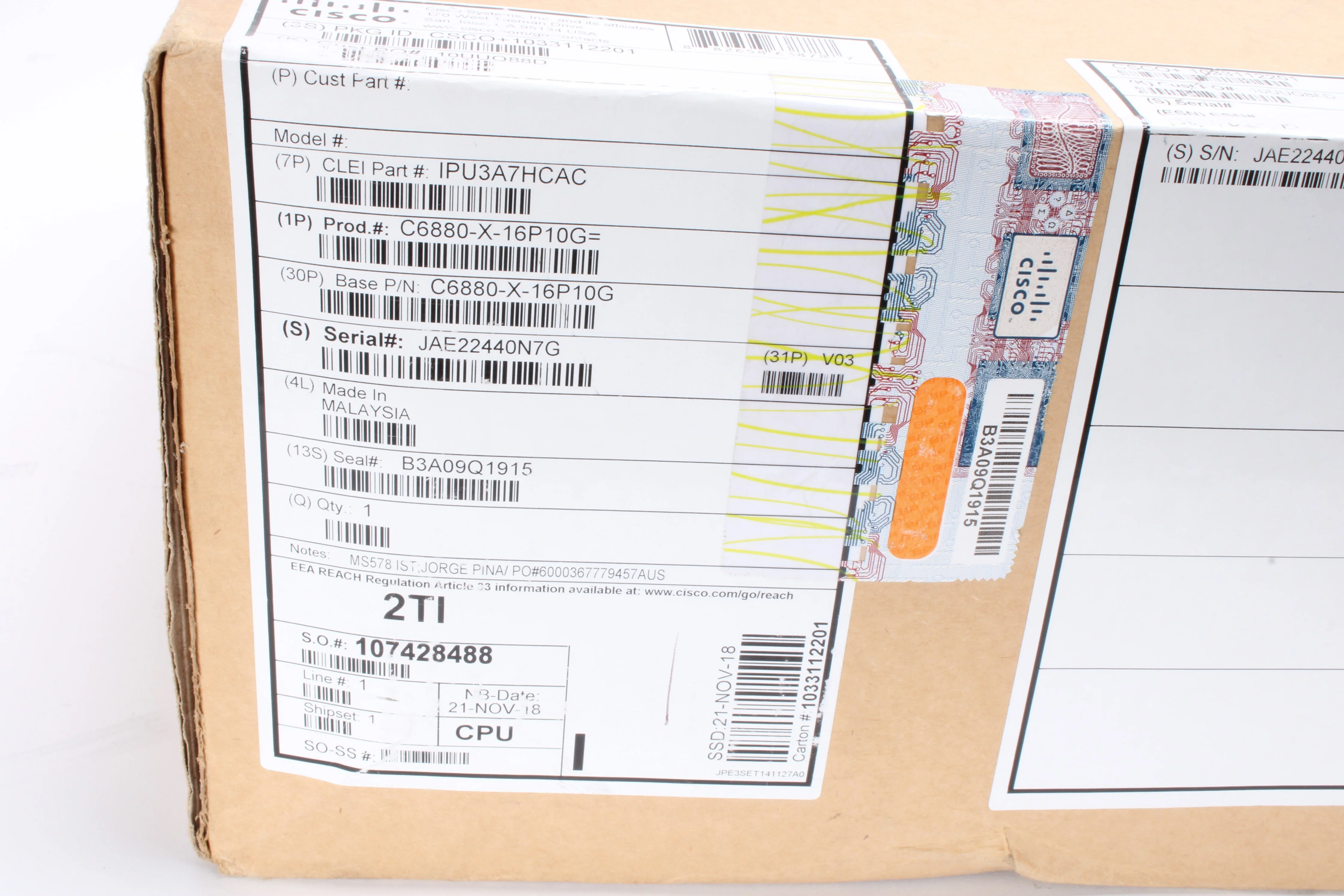 Cisco C6880-X-16P10G Catalyst 6880-X Multi Rate Port Card - NEW - Image 3