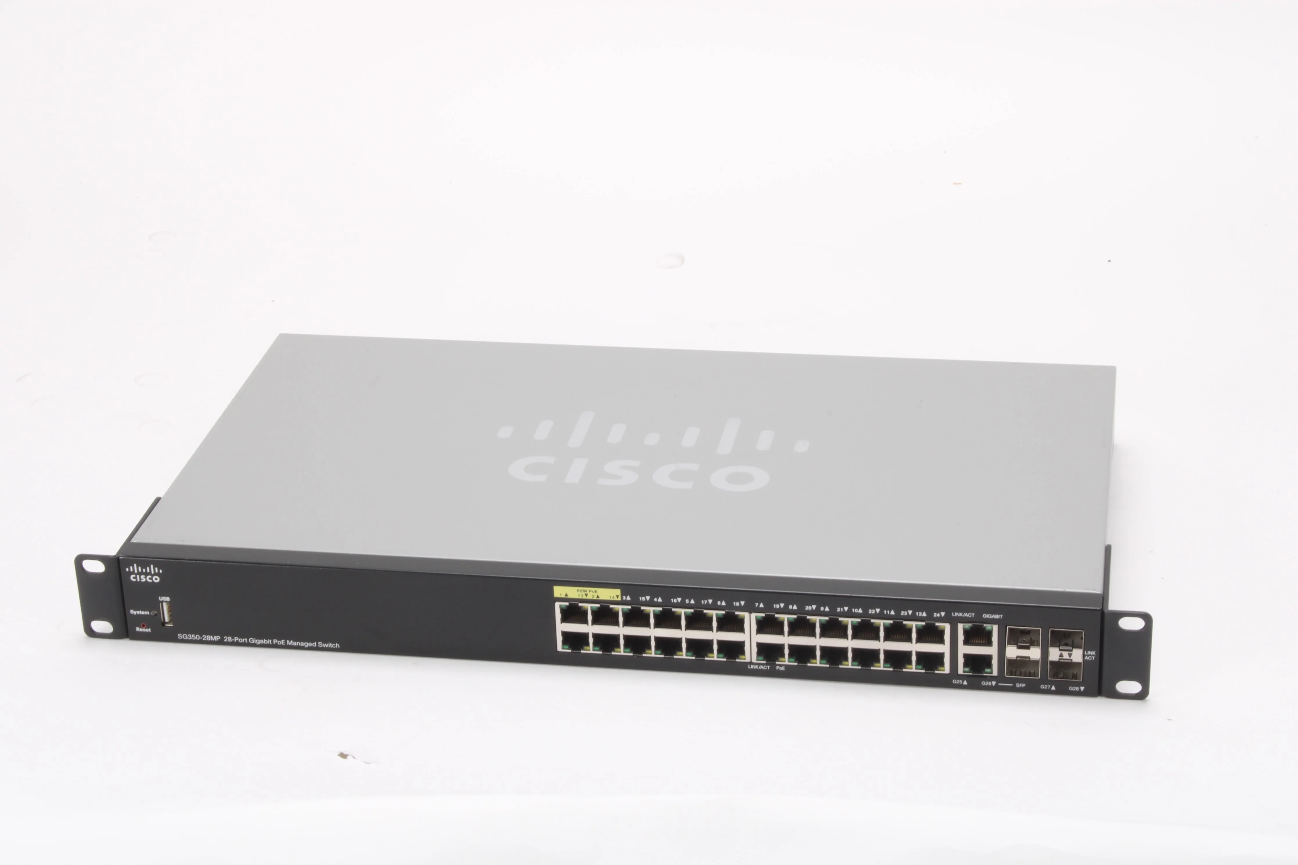 Cisco SG350-28MP 28-Port Gigabit PoE Managed Switch With Rack Ears