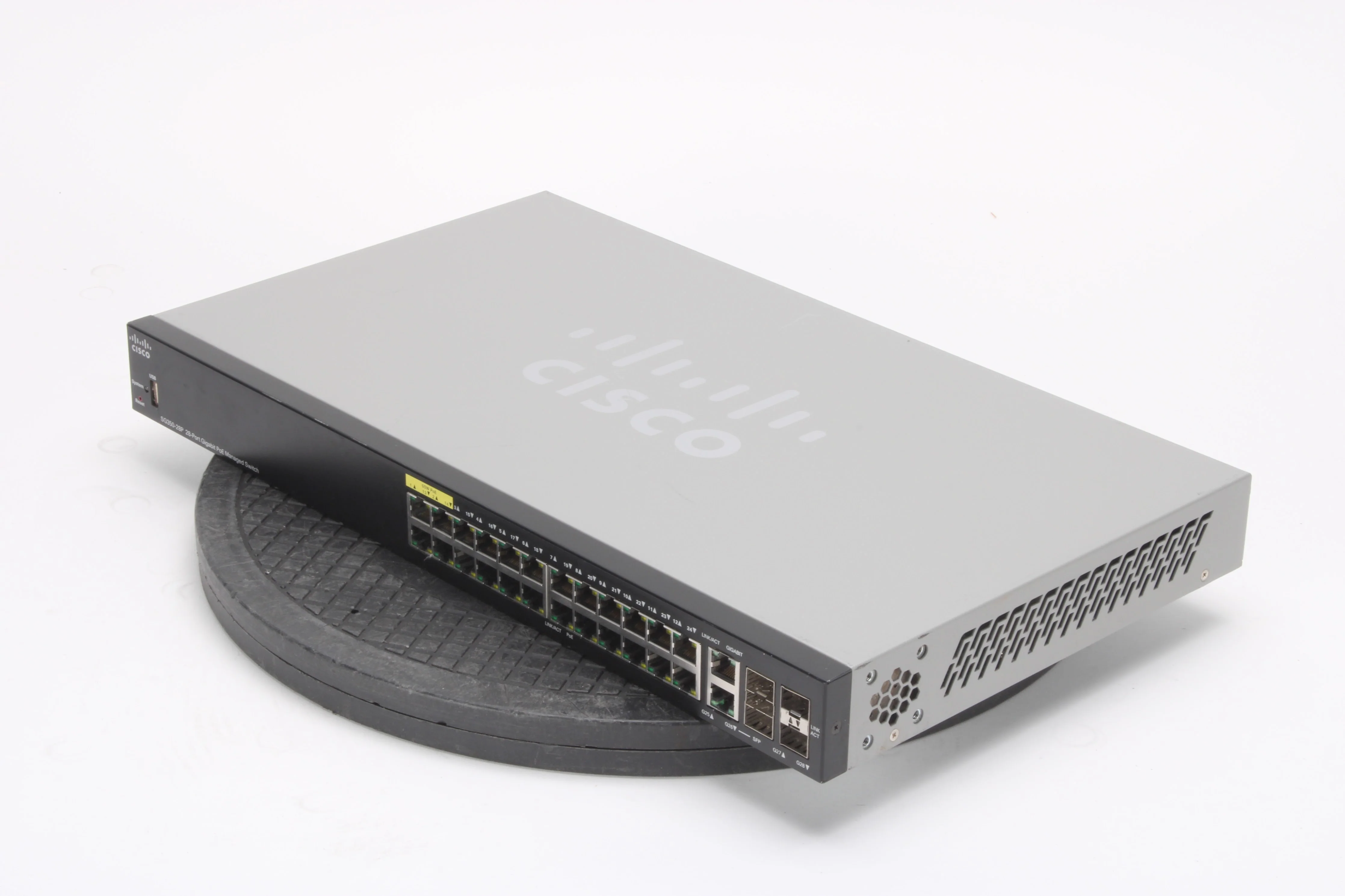 Cisco SG350-28P 28-Port Gigabit PoE Managed Network Switch - Image 2