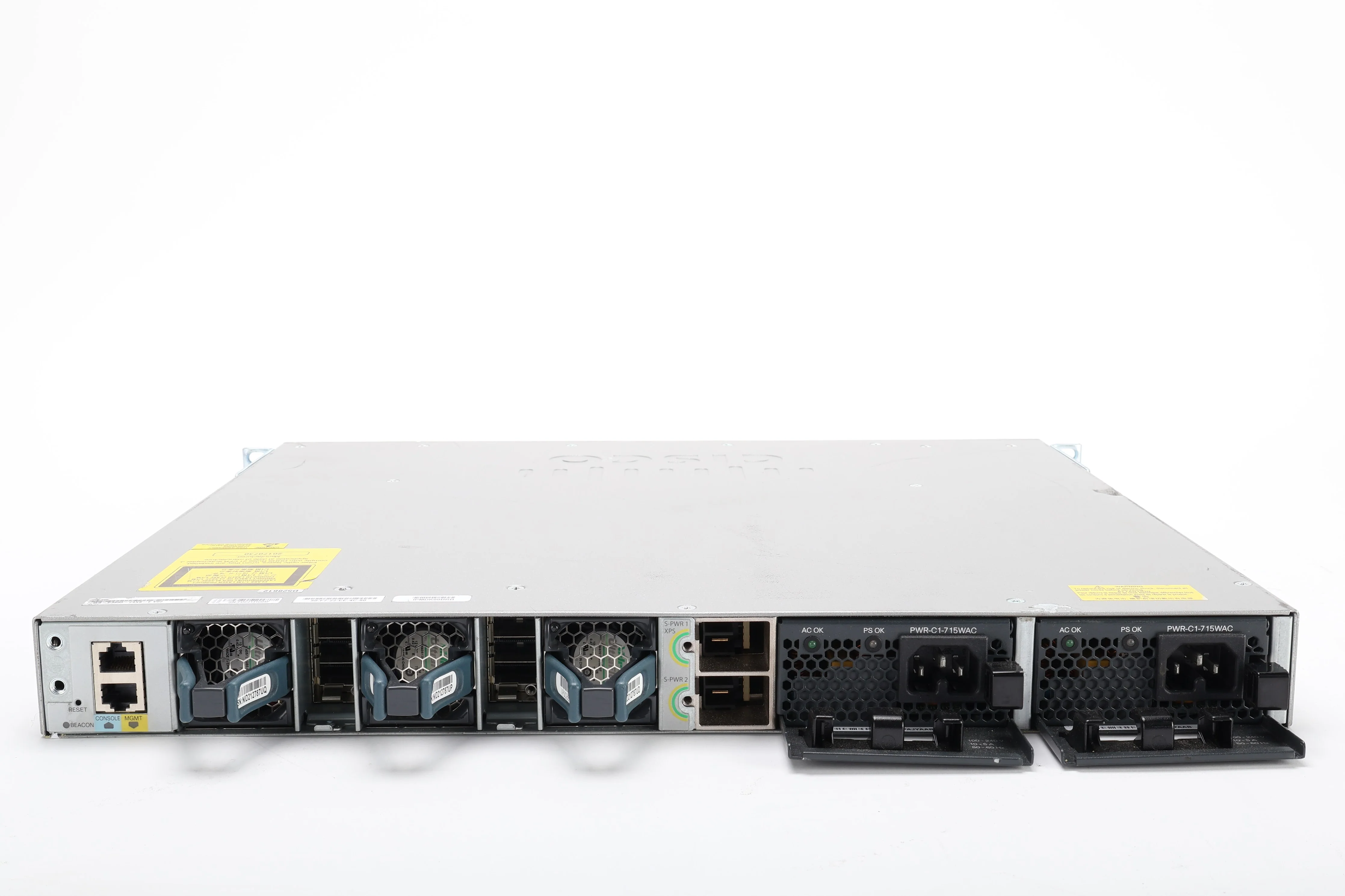 Cisco WS-C3850-24XS Catalyst 3850 SFP+ Switch, C3850-NM-2-40G, 2x PWR-C1-715WAC - Image 5