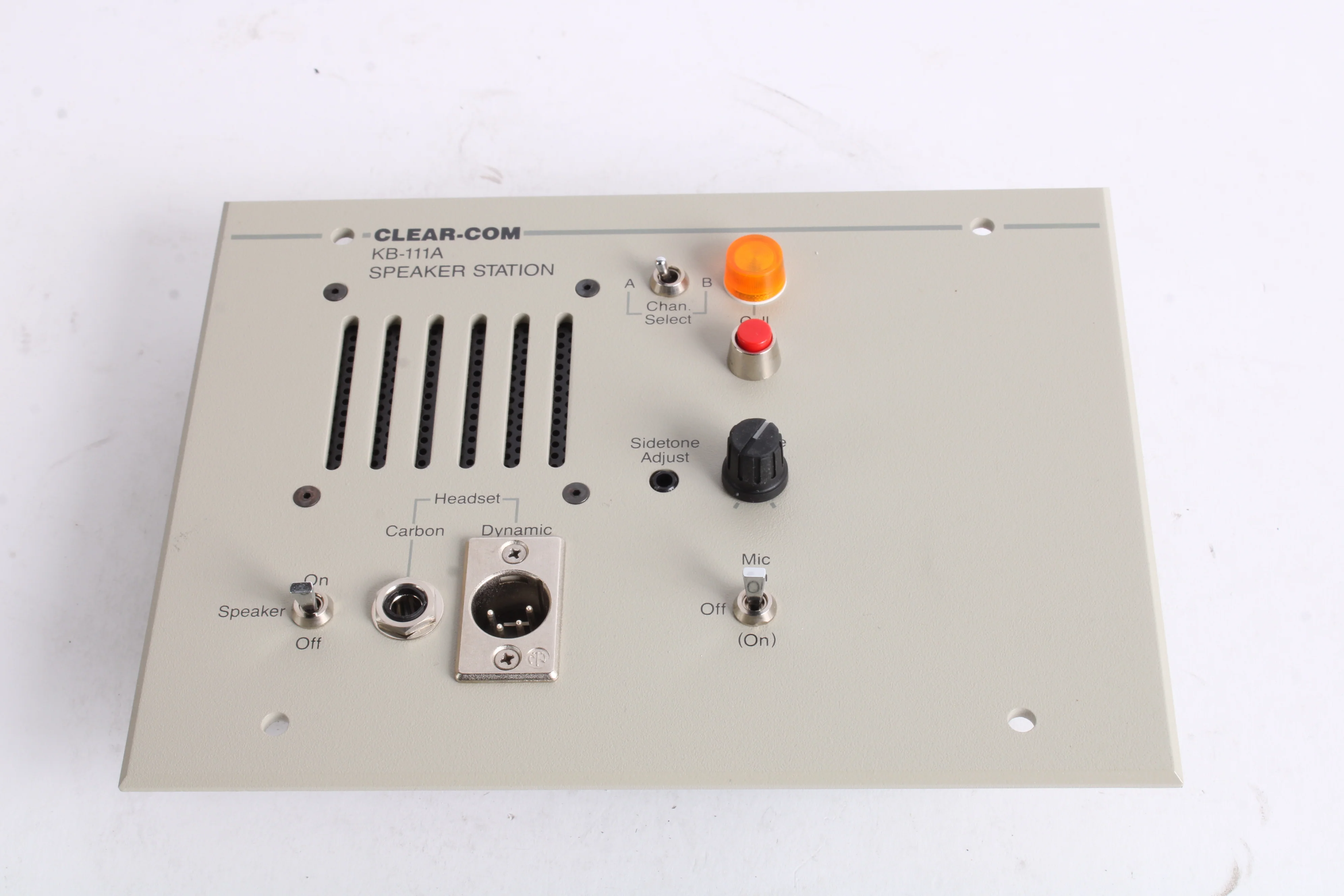 Clear-Com KB-111A Remote Speaker Station - Panel Only - Image 2
