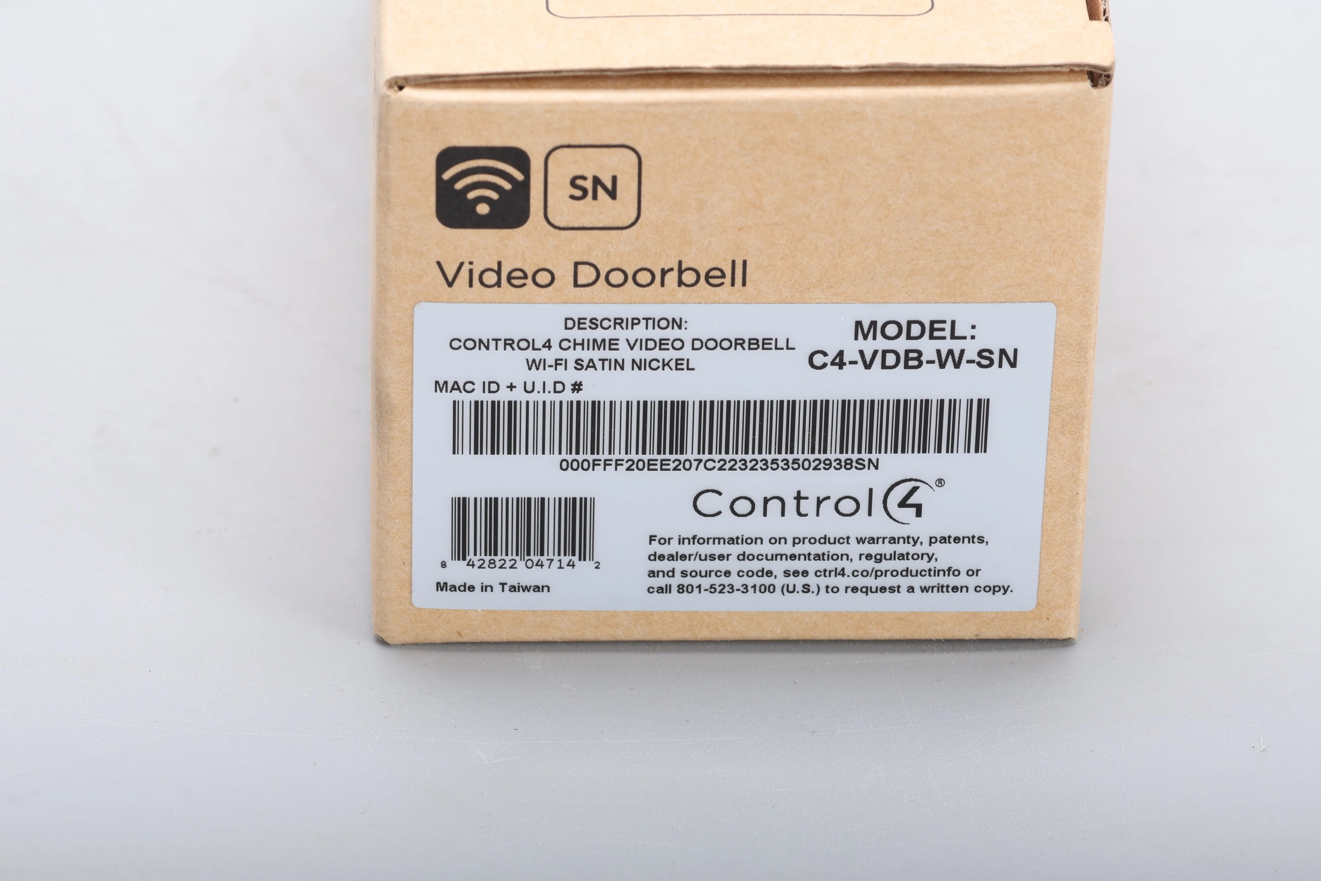 Control4 C4-VDB-W-SN Wi-Fi Chime Video Doorbell Satin Nickel - NEW - Image 4