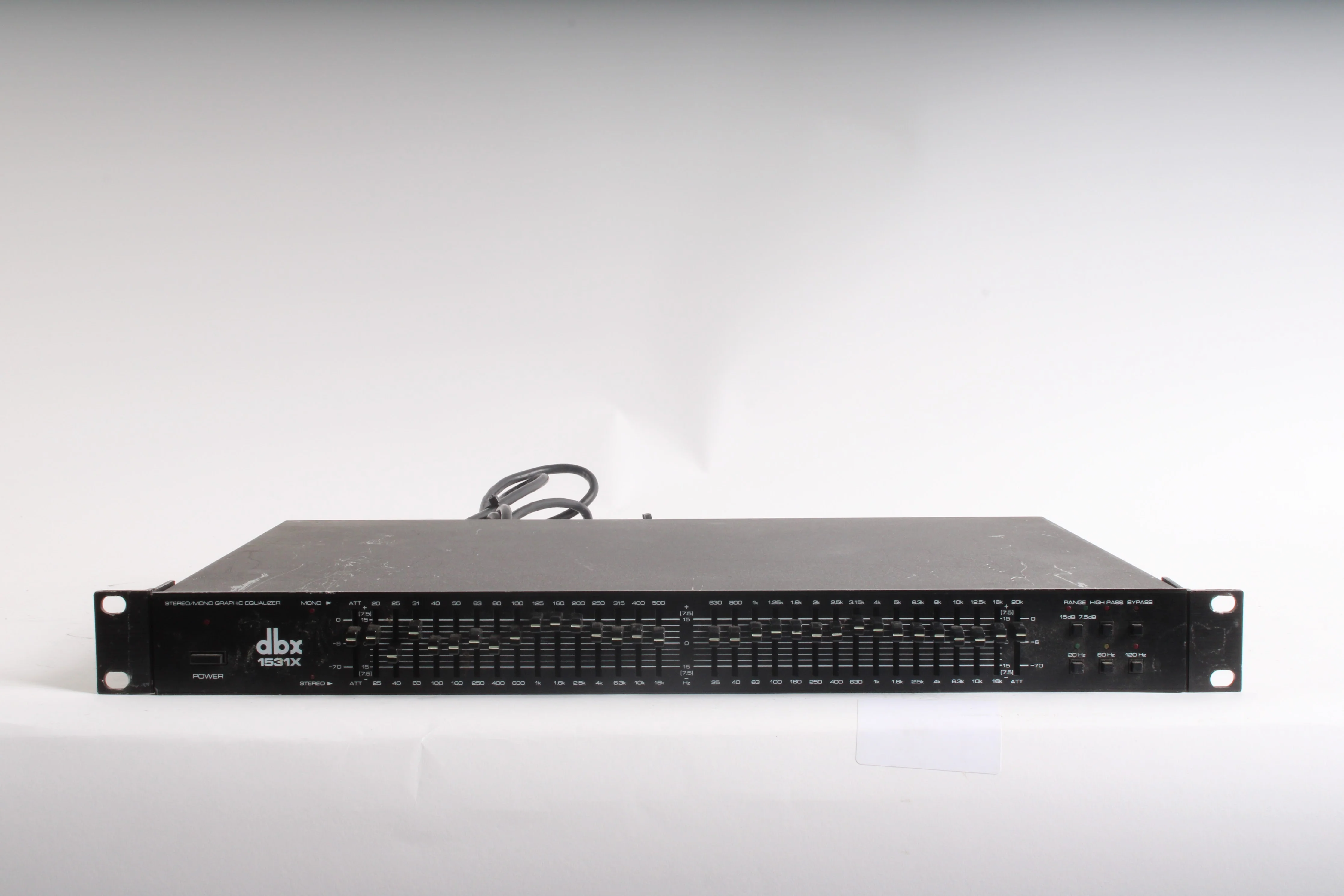 DBX 1531X Stereo / Mono Graphic Equalizer With Rack Ears - Fair Condition - Image 2
