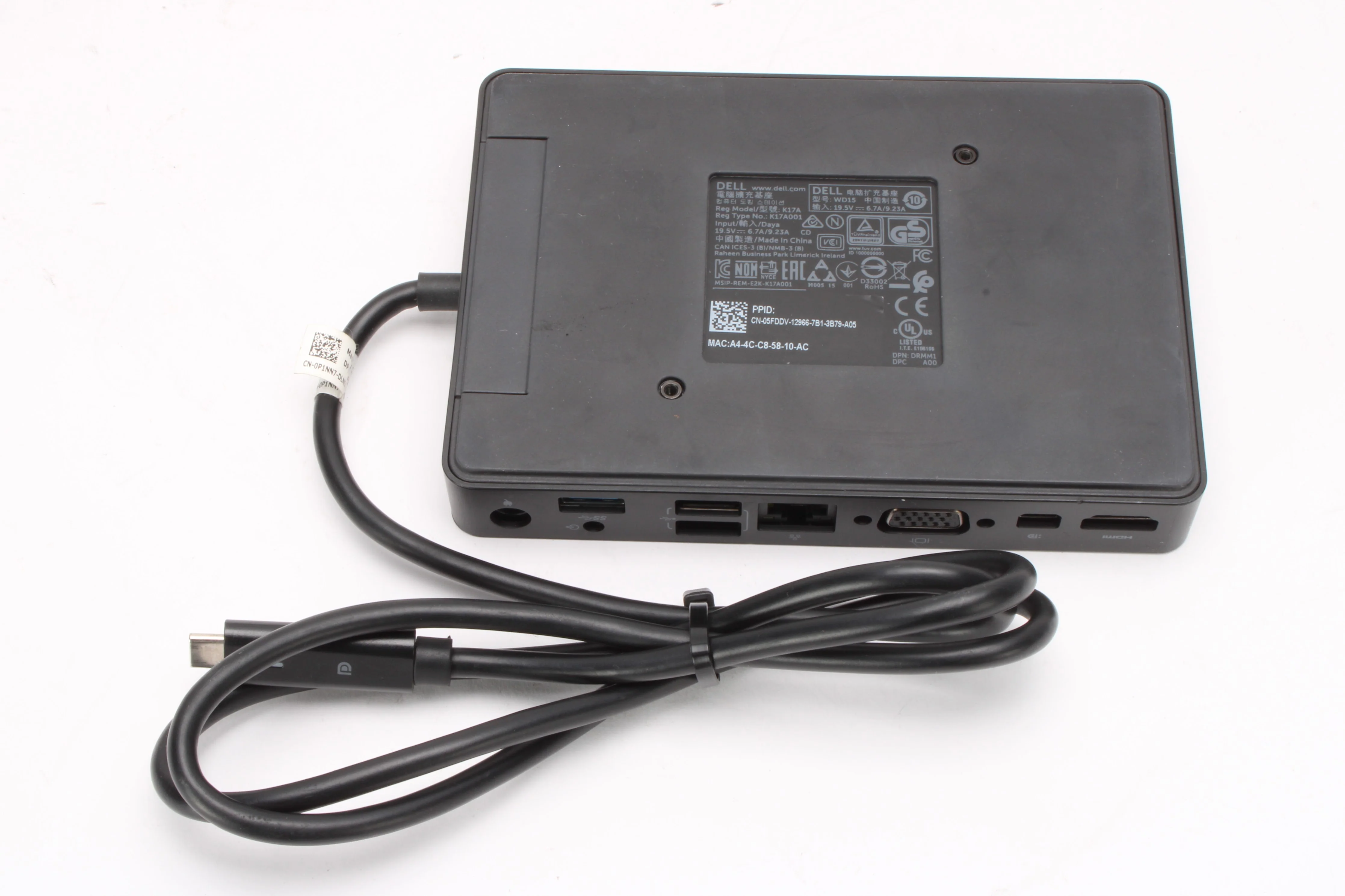 Dell Dock WD15 Adapter With Power Supply - Image 3