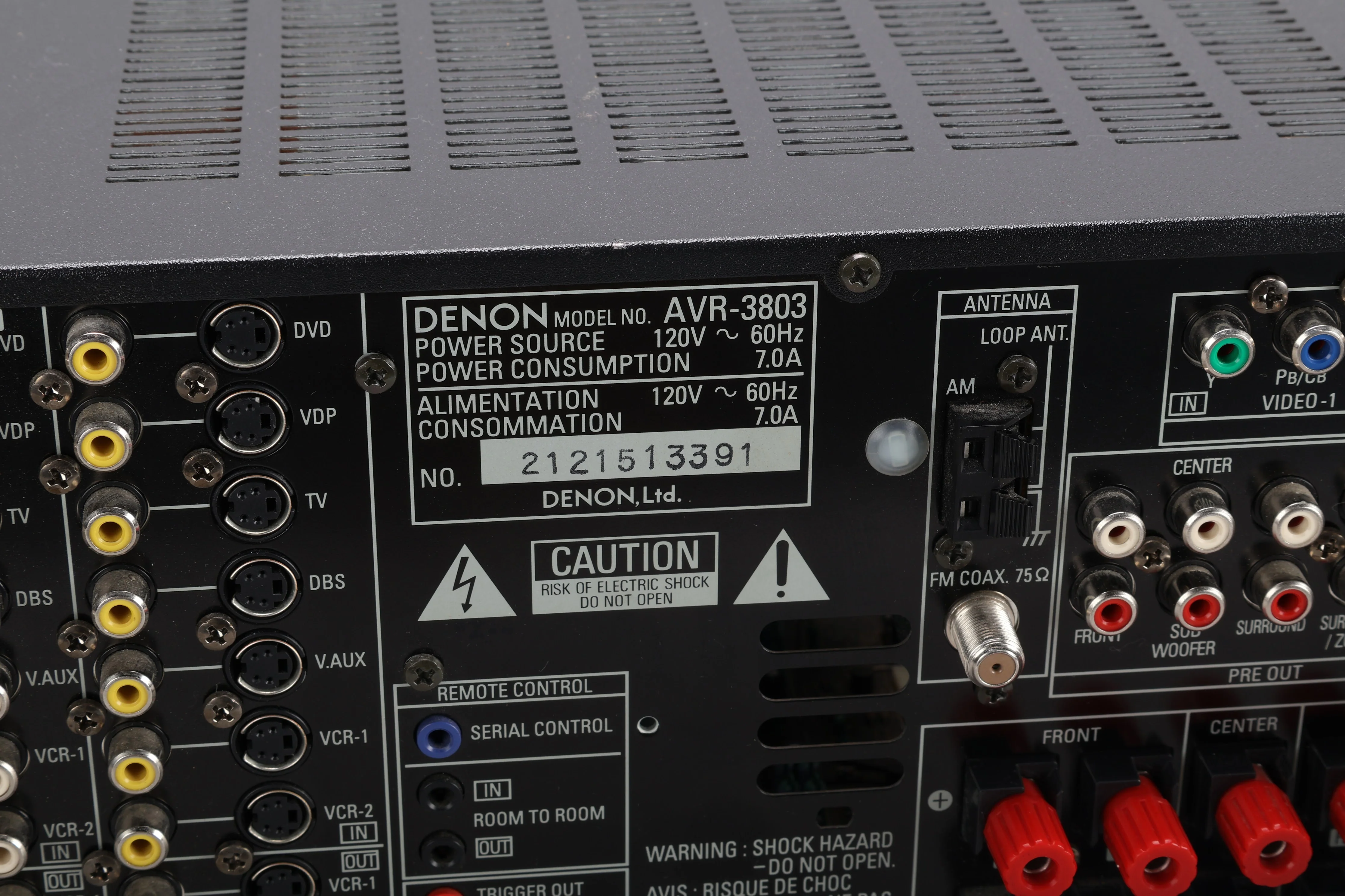 Denon AVR-3803 Surround Sound Receiver - Image 3