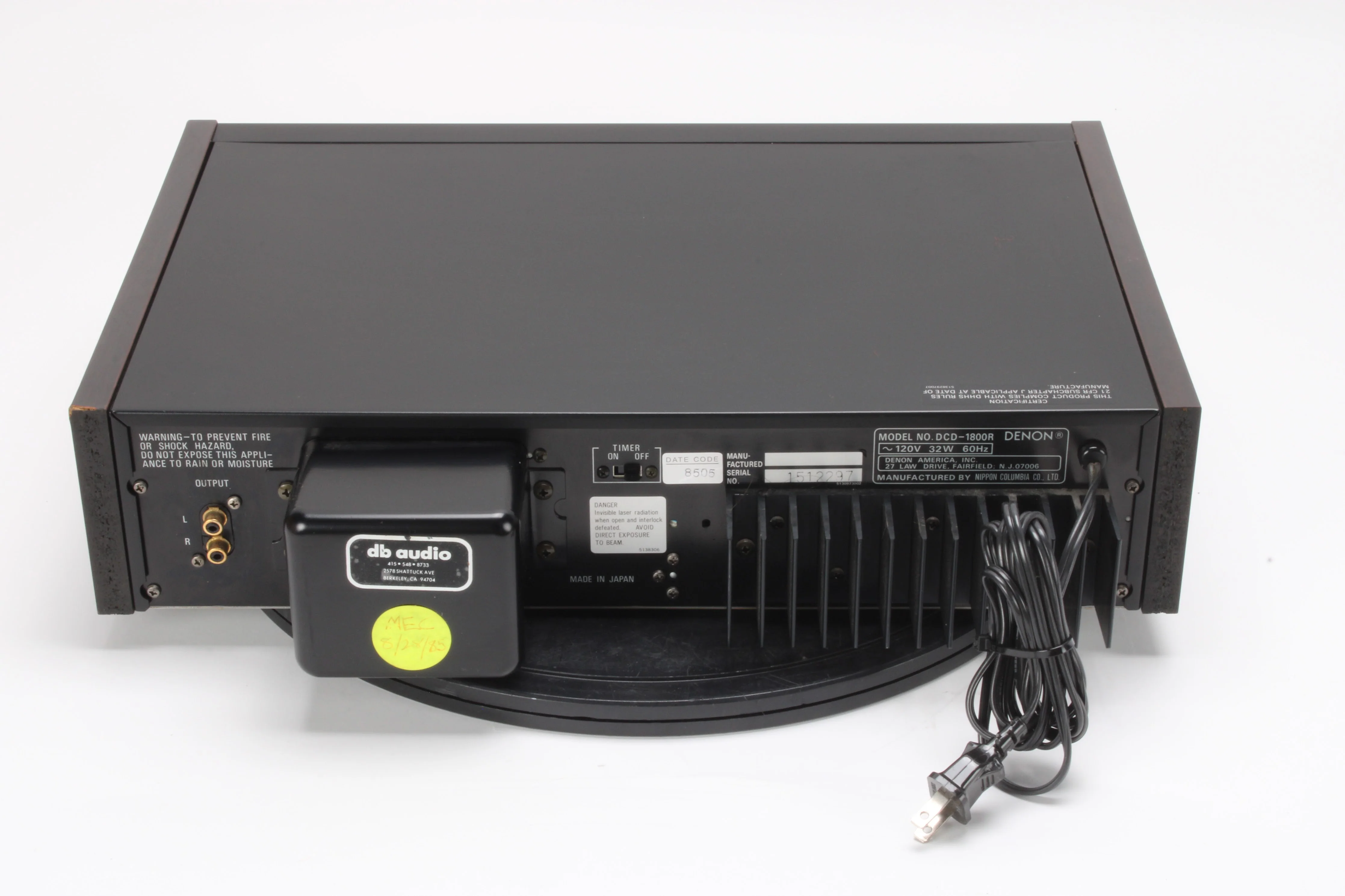 Denon DCD-1800R Digital Compact Disc CD Player - AS IS For Parts - Image 4