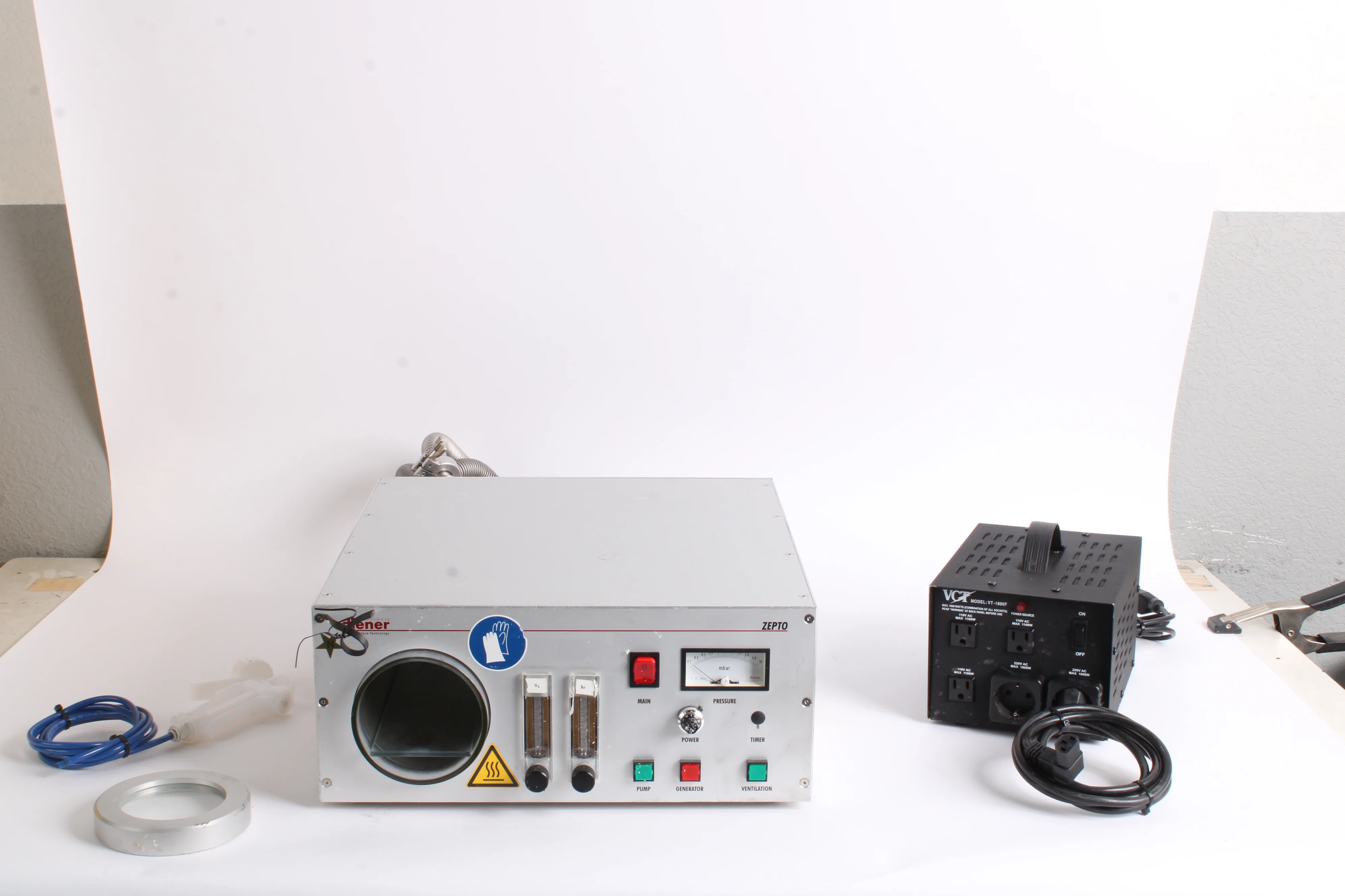 Diener Zepto B Plasma Surface Treatment System With VCT VT-1800F Transformer