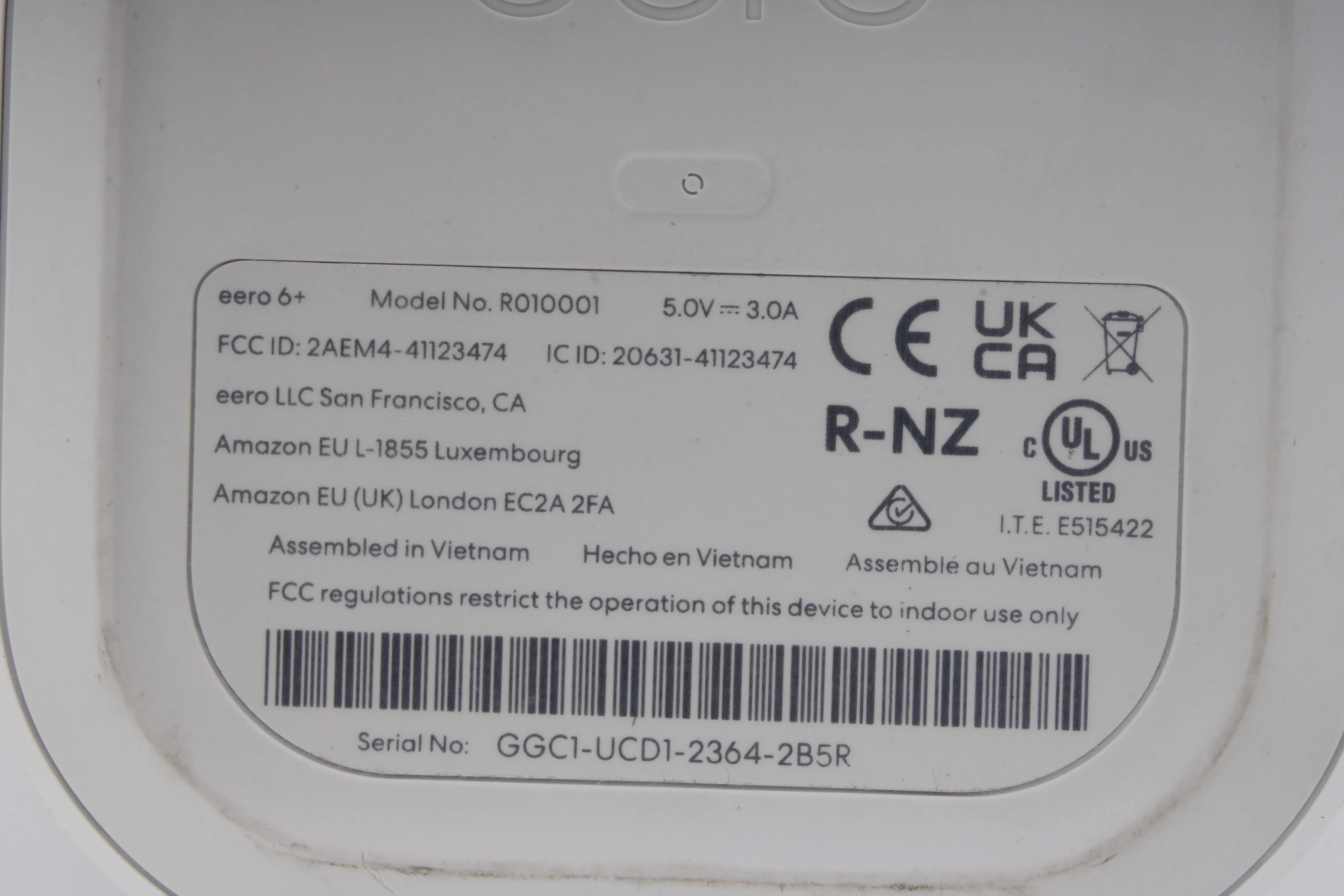 Eero 6+ R010001 WI-FI 6 Gigabit System With Power Supply Bundle - Image 4