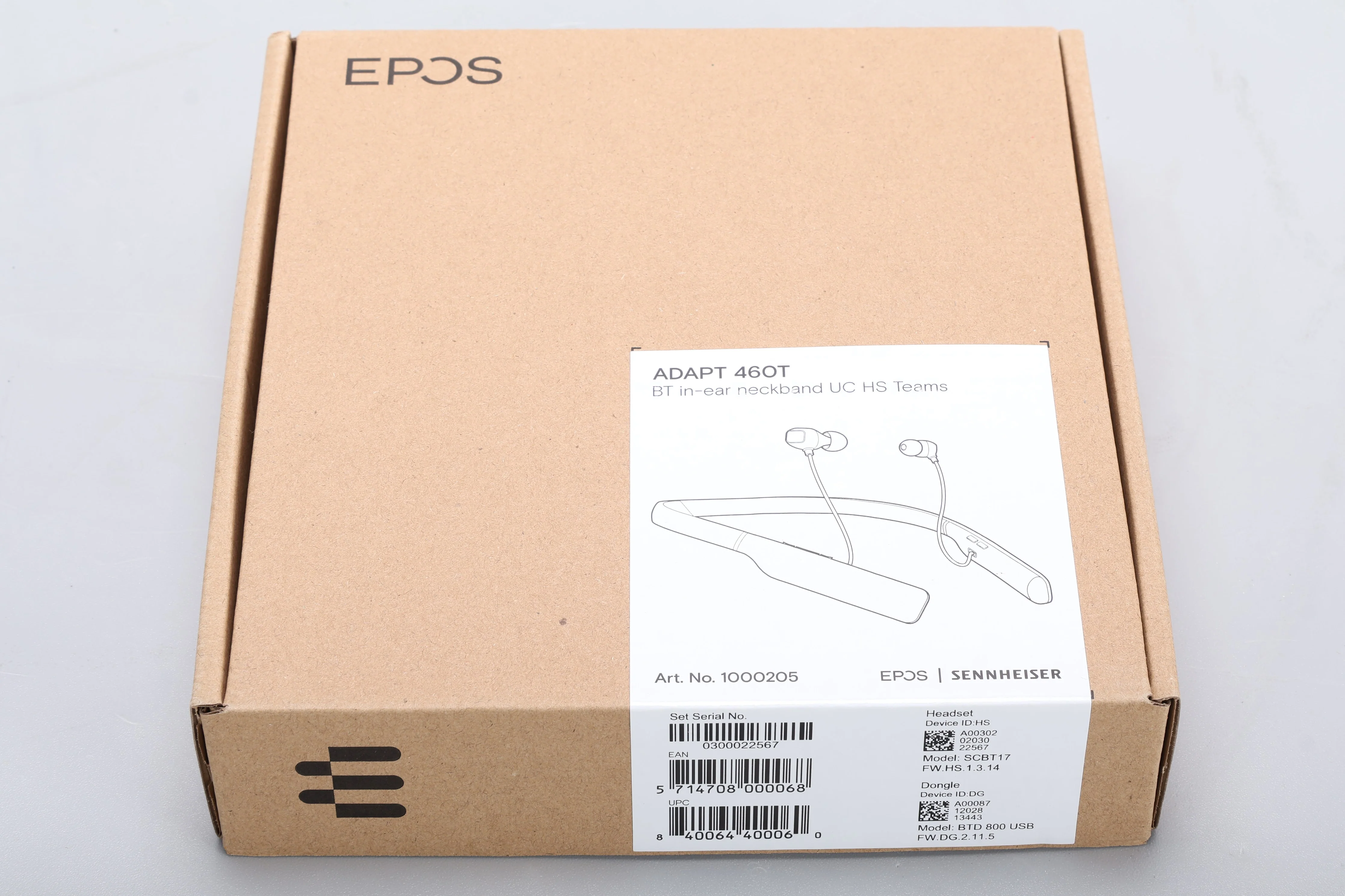 EPOS Sennheiser Adapt 460T SCBT17 In-Ear Neckband Bluetooth Headset - NEW