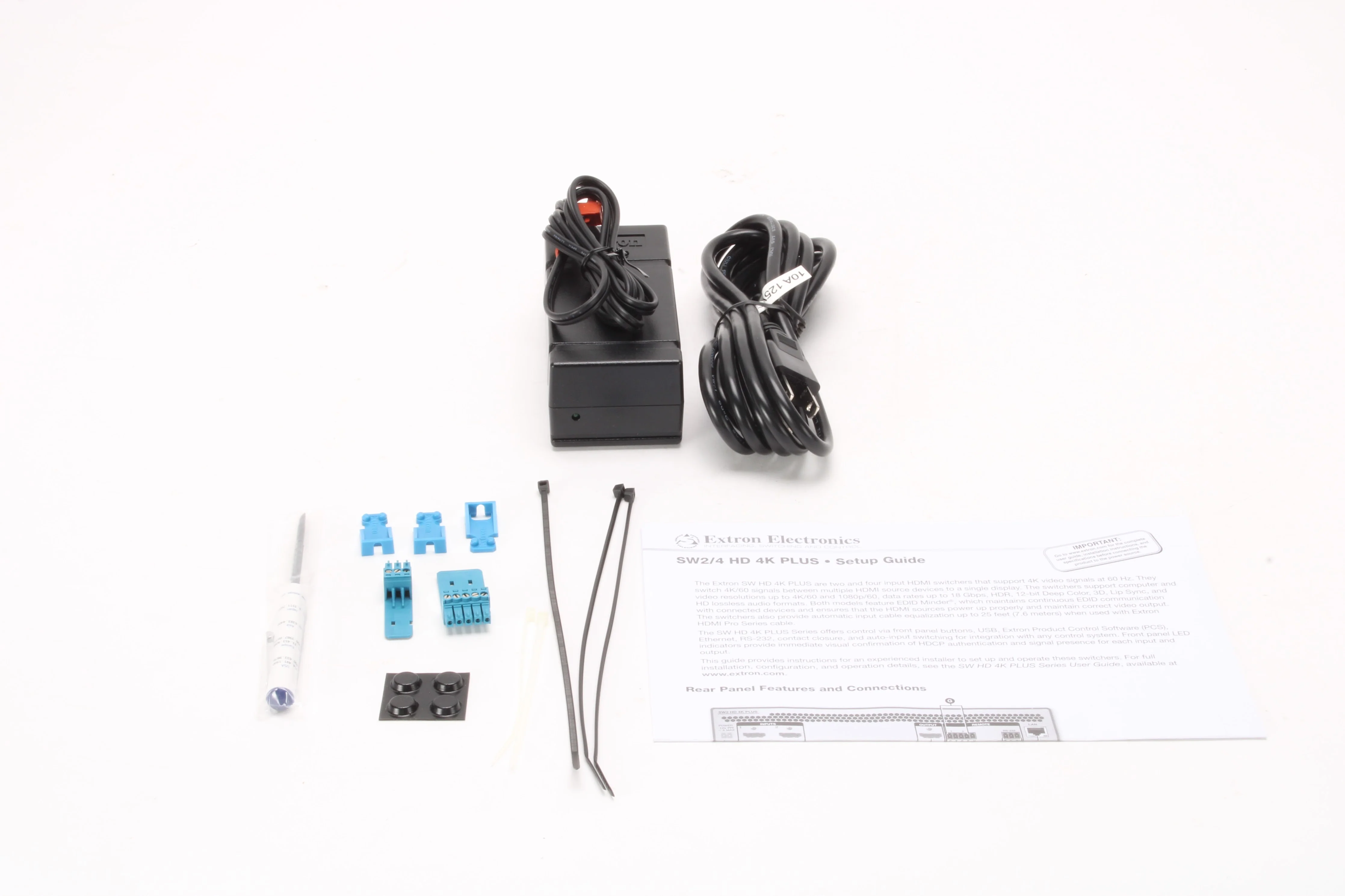Extron SW2 HD 4K PLUS HDMI Switcher 60-1603-01 With Power Supply and Accessories - Image 2
