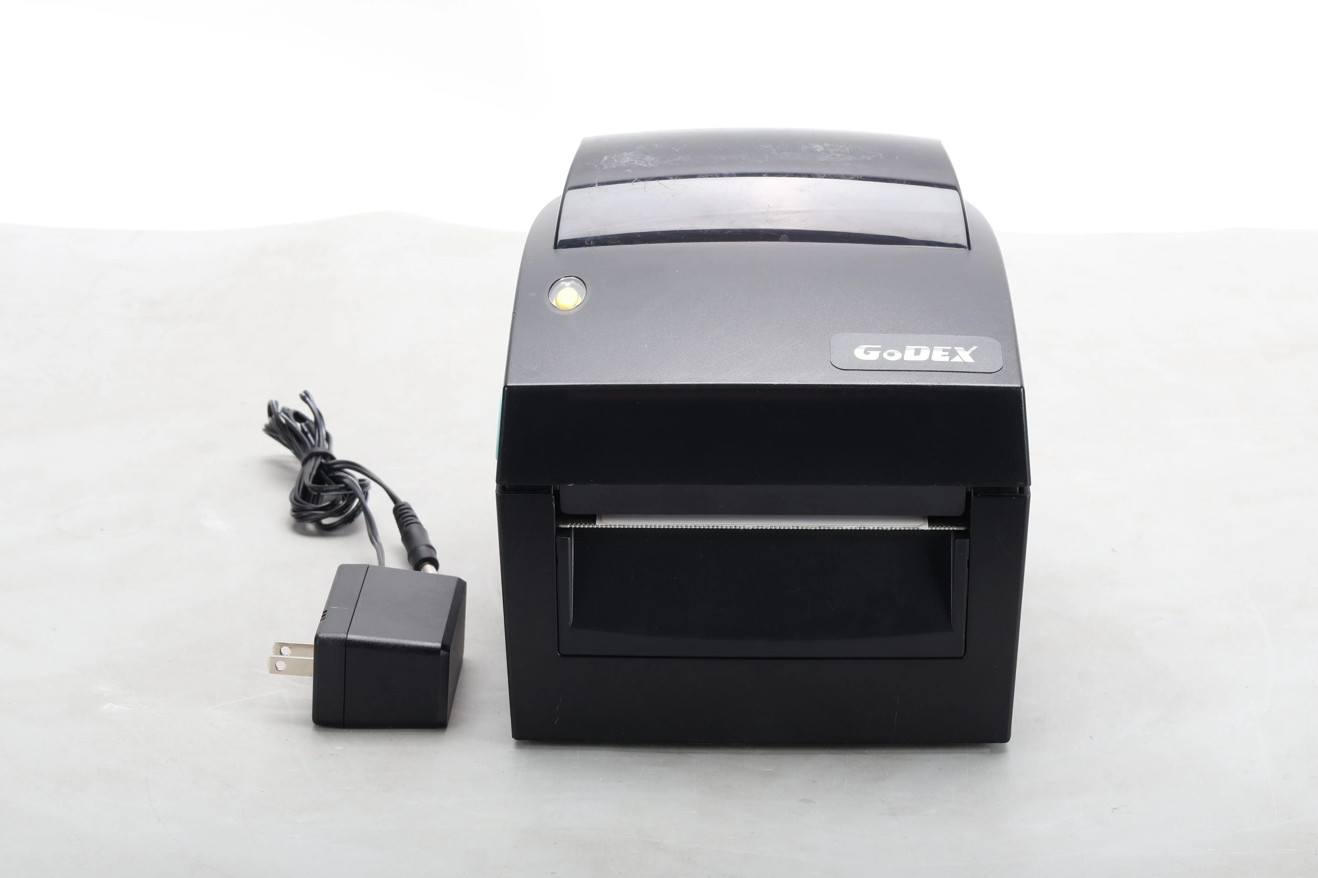 GoDex DT4xW Thermal Shipping Label Barcode Printer W/ Power Cable & Partial Roll