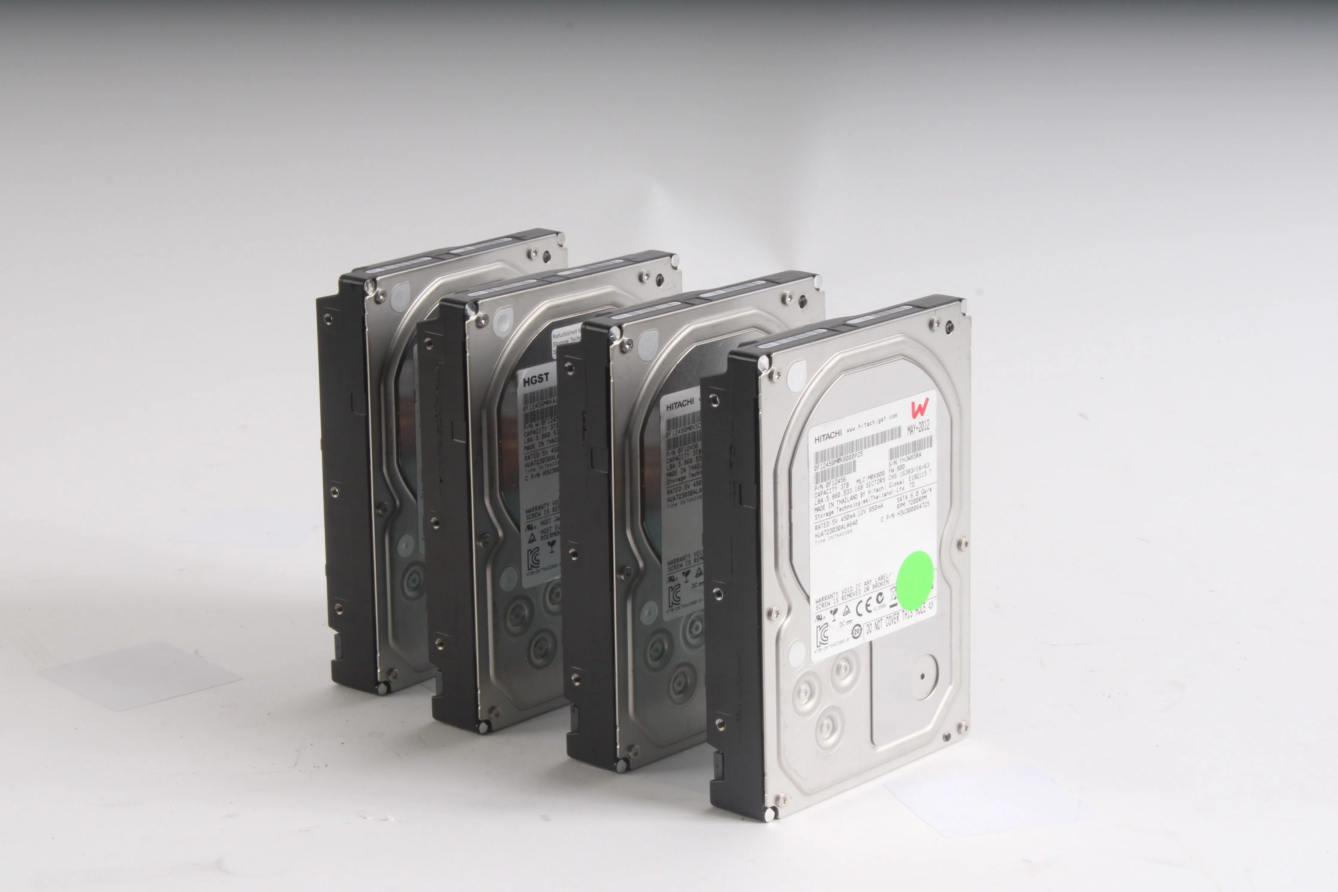 HGST 0F12456 3TB Sata 6.0 gb/s RPM: 7200 H3U30006472S Harddrive Lot of 4