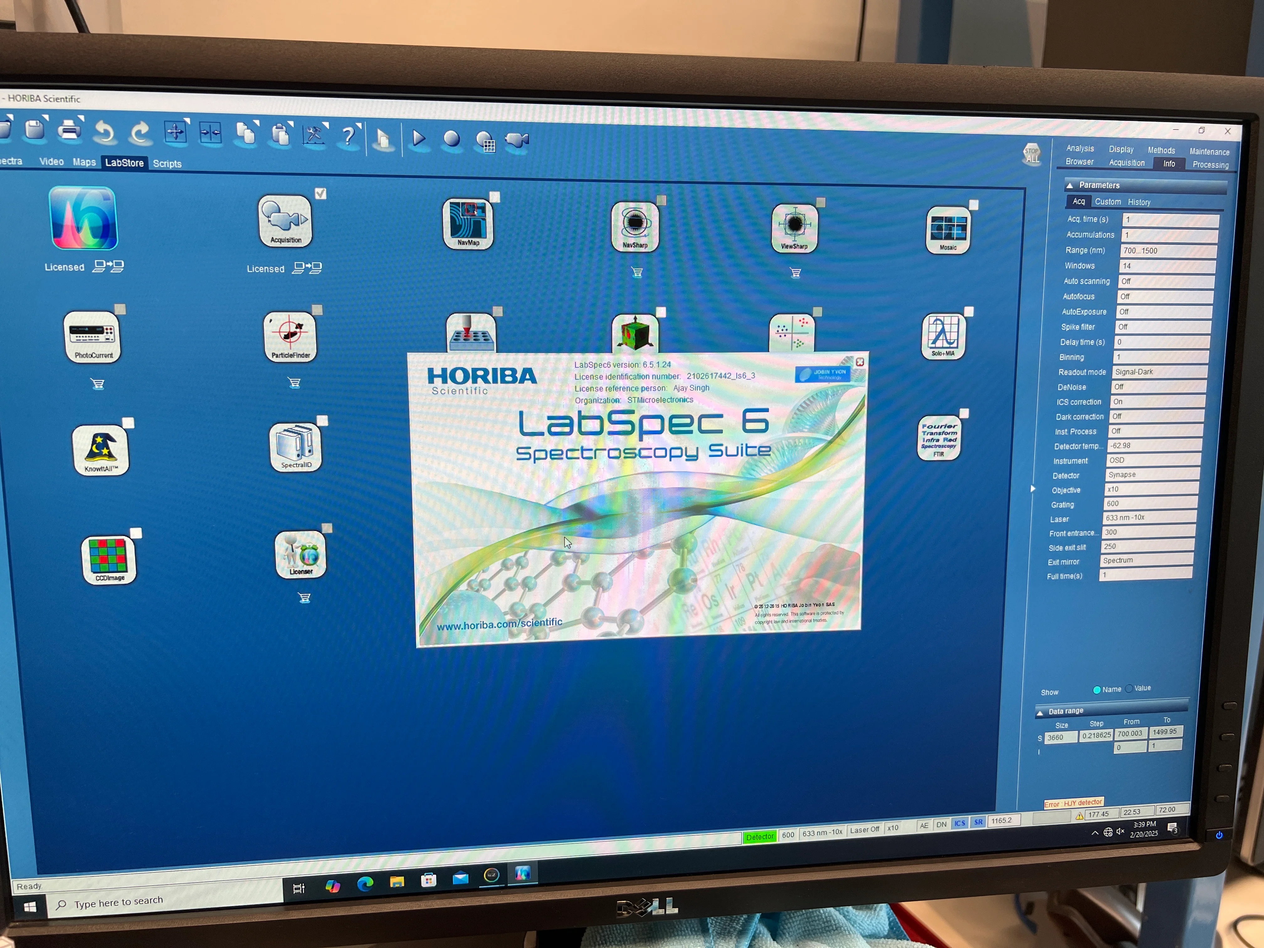 Horiba SMS Microscope Imaging Spectrometer iHR320 + Synapse Detector + LabSpec 6 - Image 2