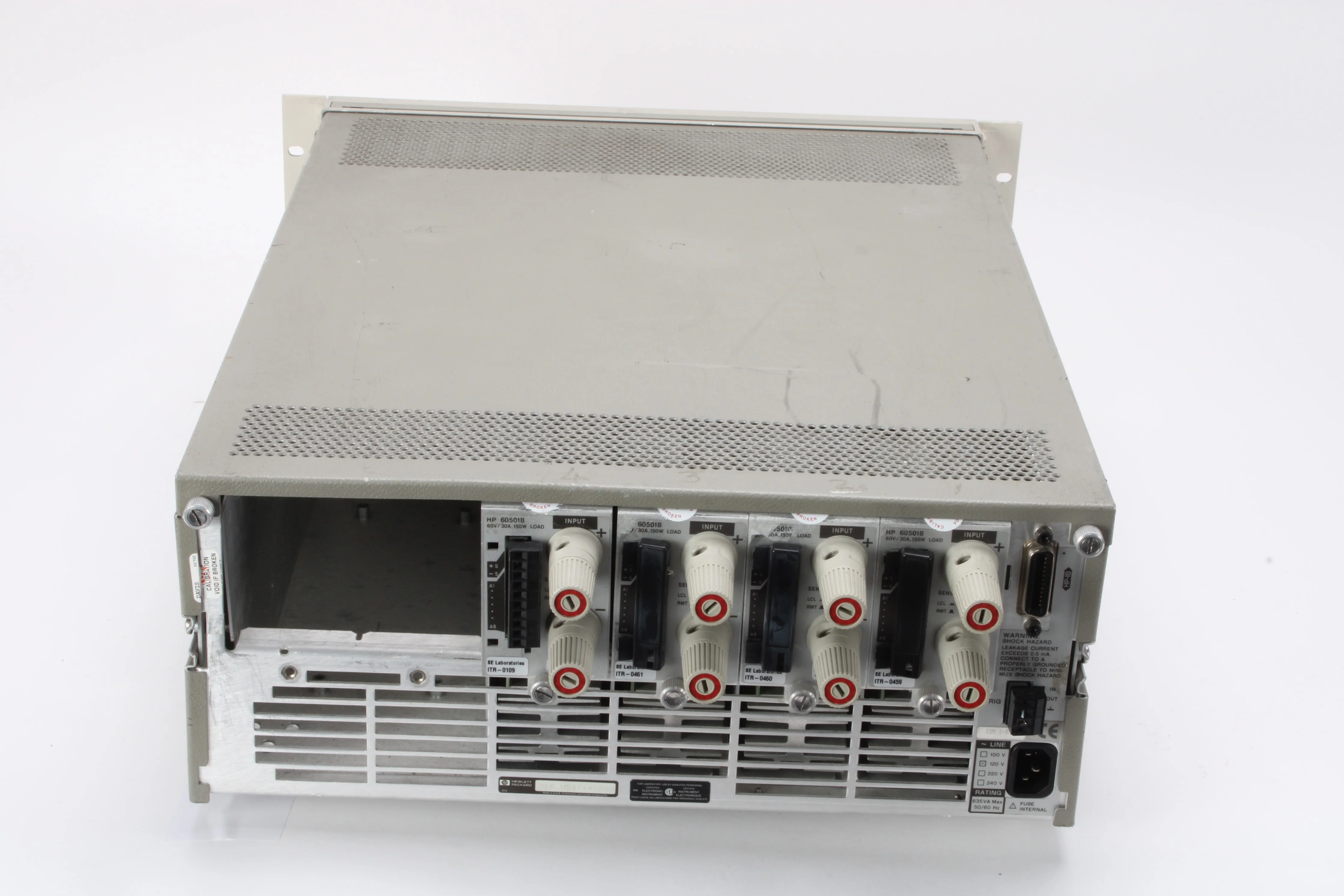 HP 6050A 1800 Watt DC Electronic Load Mainframe With 4x 60501B 60V/30A 150W Load - Image 4