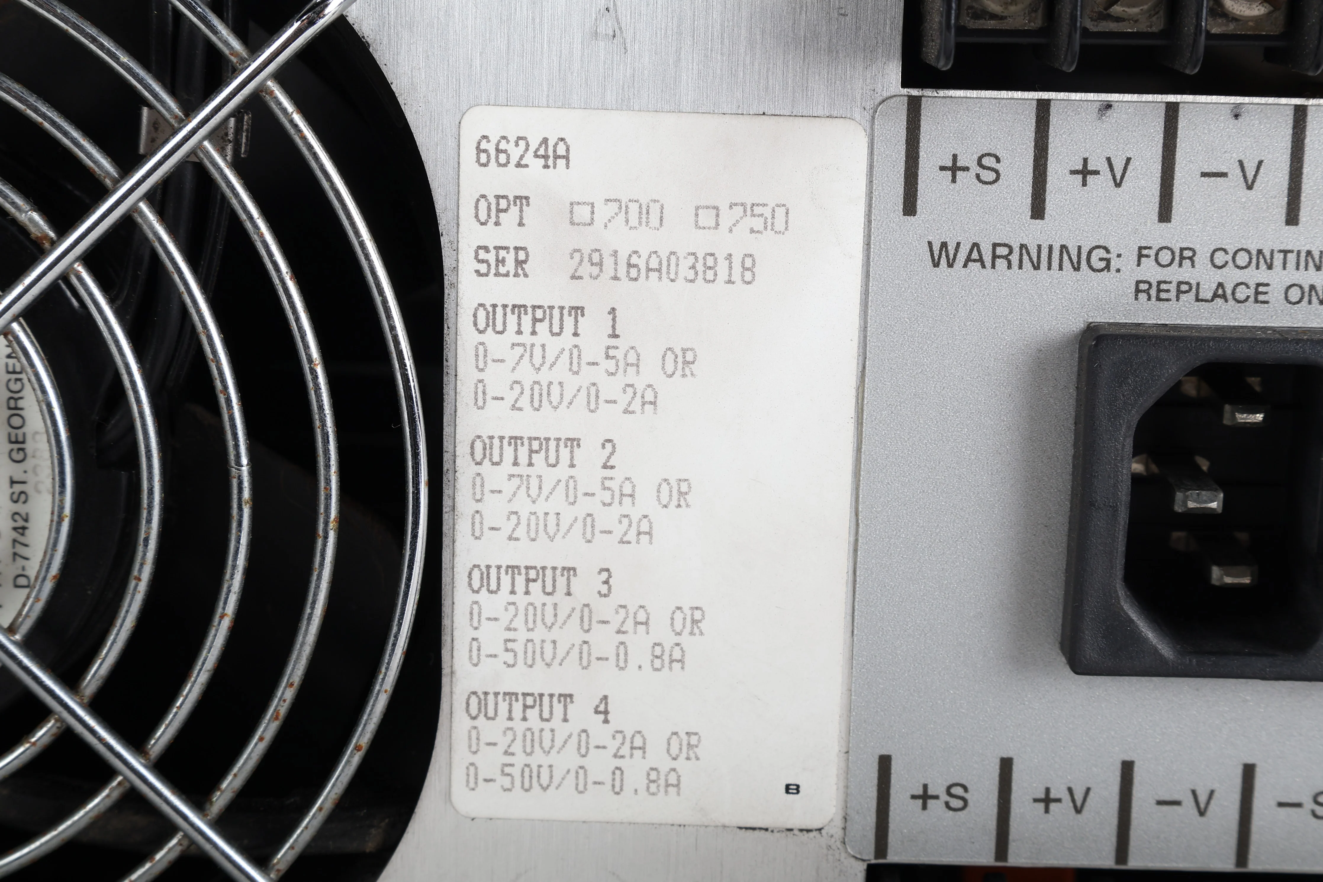 HP 6624A Quad System DC Power Supply With Rack Ears - No Options - Image 4