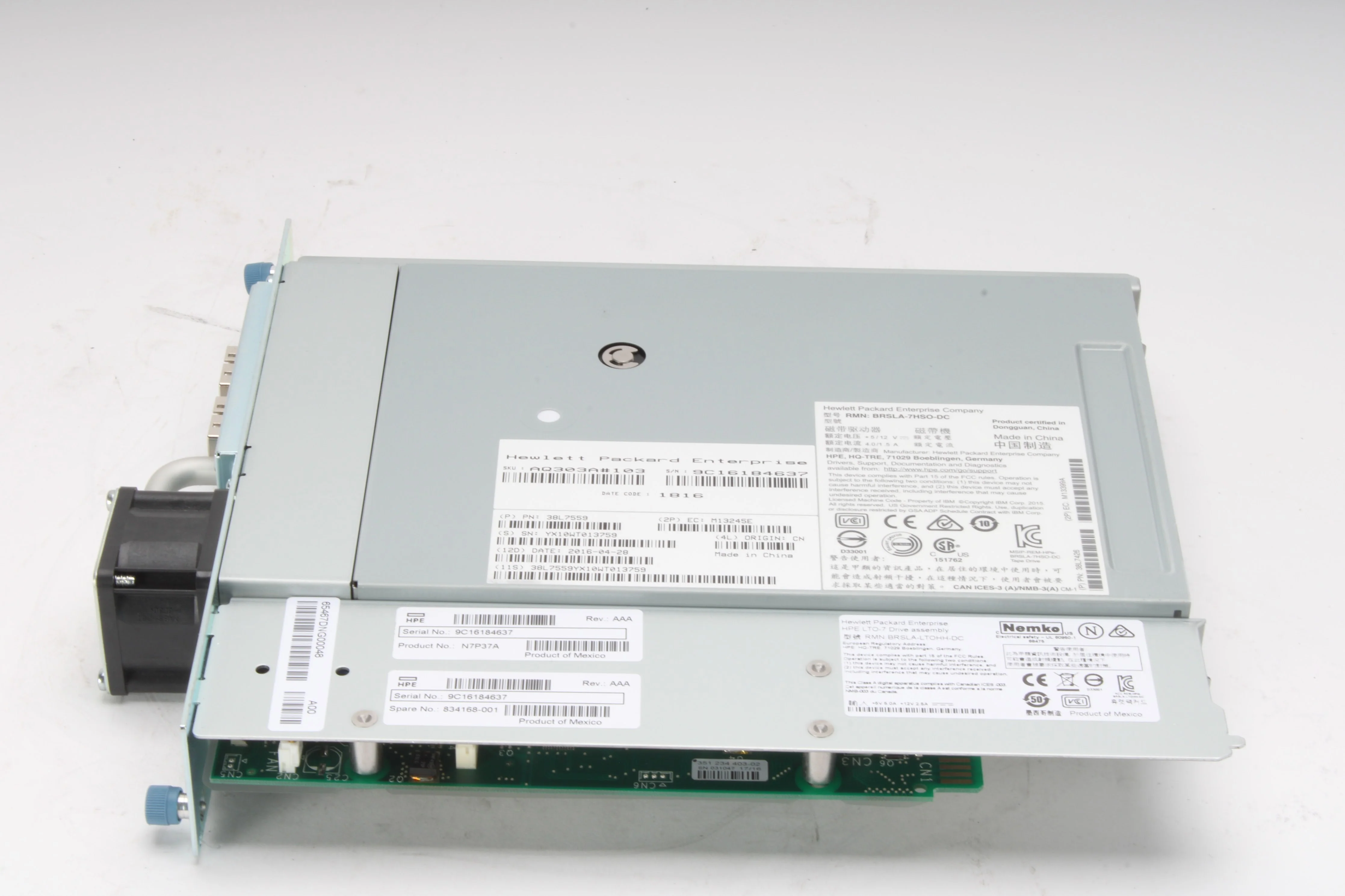 HPE StoreEver MSL LTO-7 Ultrium 15000 SAS Tape Drive Assembly / 38L7559 - AS IS - Image 5