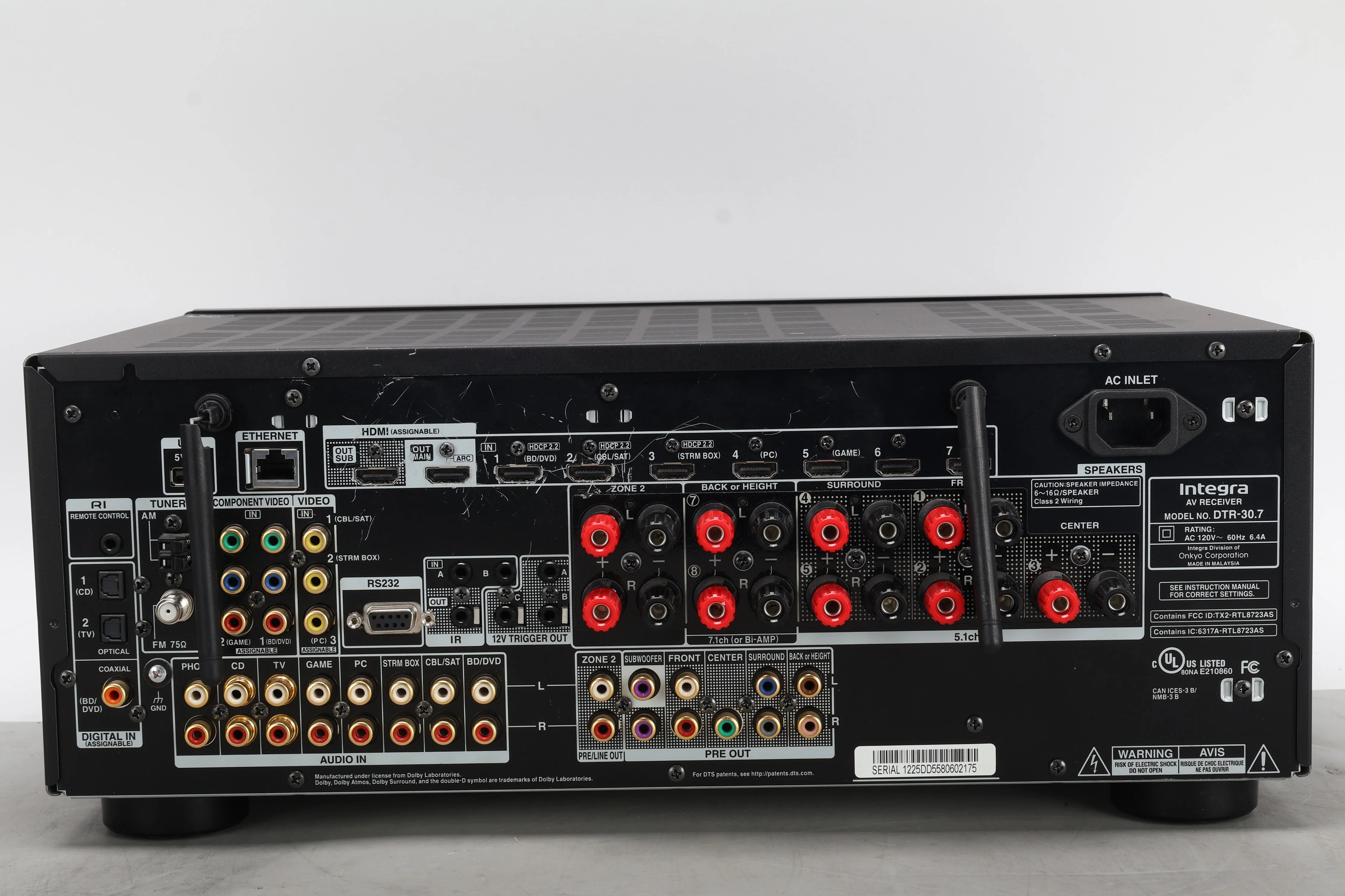 Integra DTR-30.7 AV Audio Video Stereo Receiver - Fair Condition - Image 5
