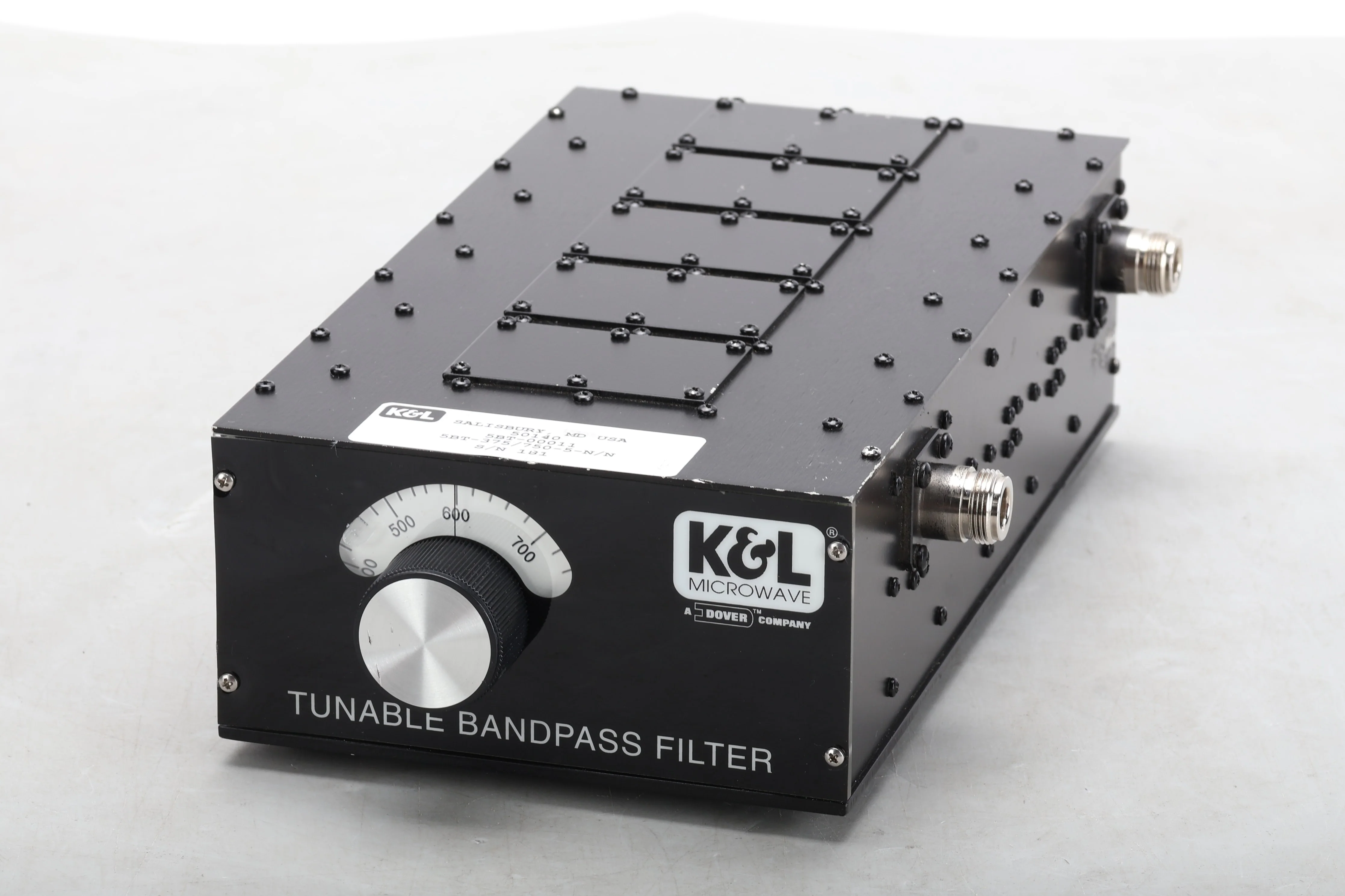 K&L Microwave 5BT-375/750-5-N/N Tunable Bandpass Filter 375-750MHz