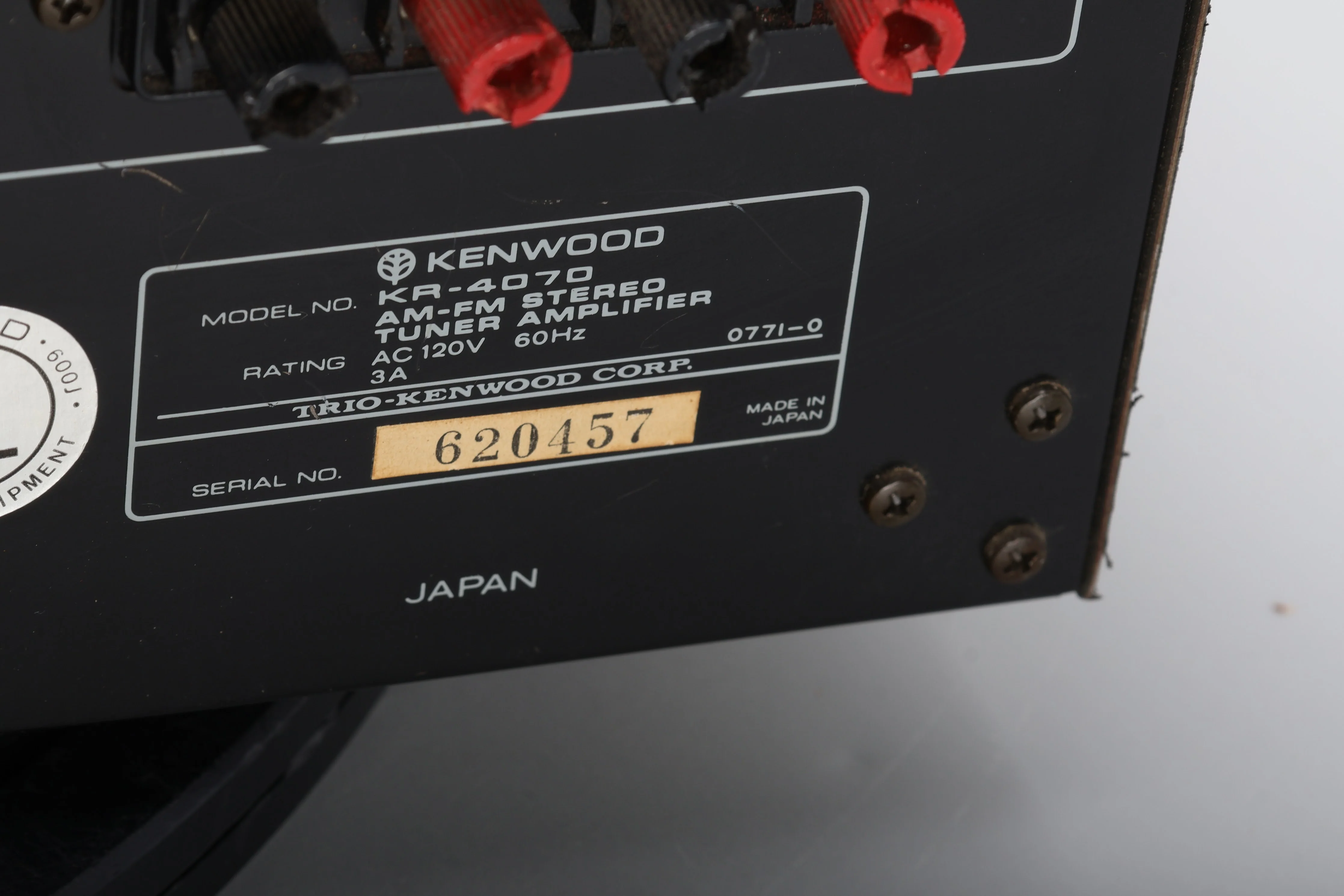 Kenwood KR-4070 AM-FM Stereo Receiver - AS IS For Parts - Image 2