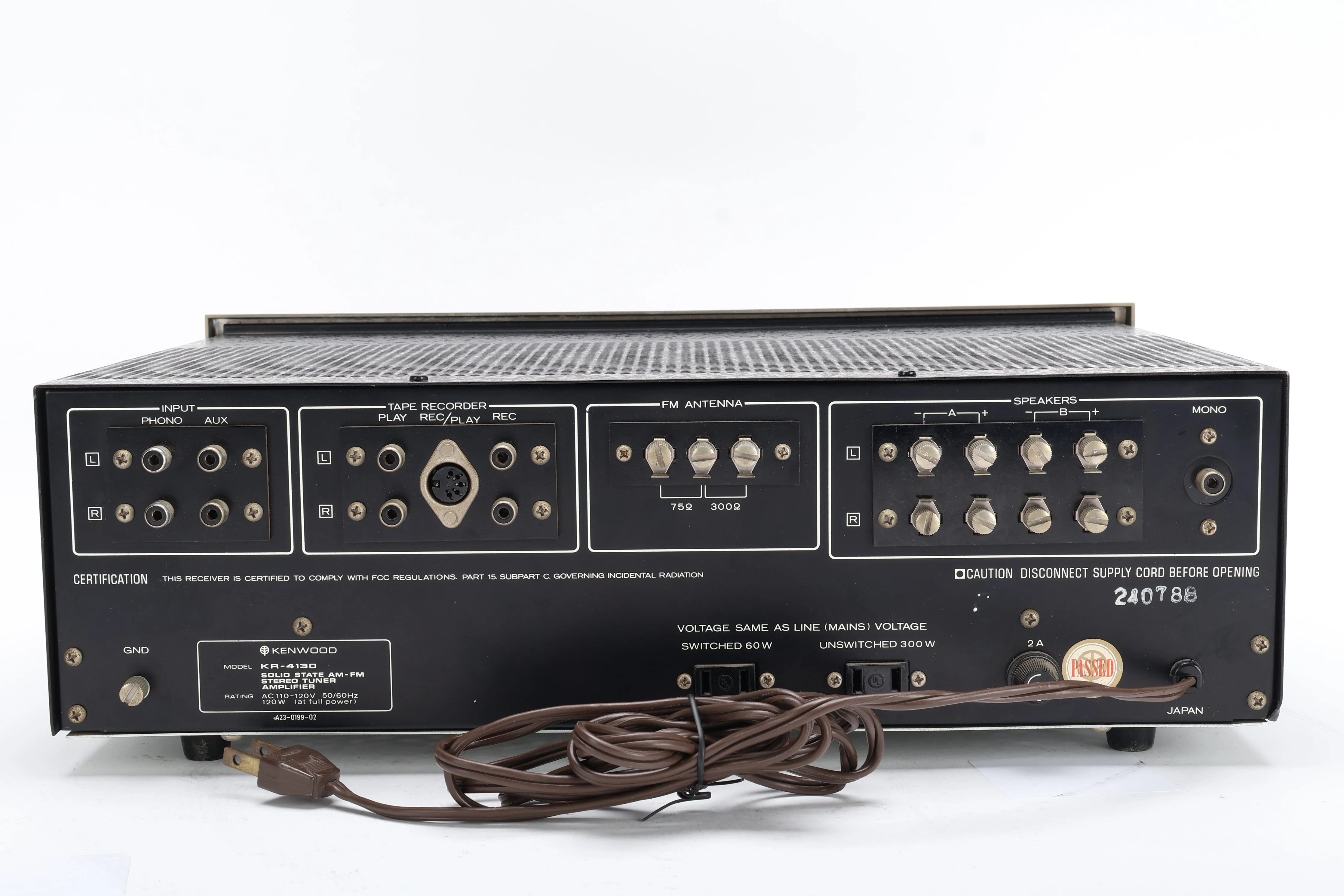 Kenwood KR-4130 Stereo Receiver - Fair Condition - Image 5