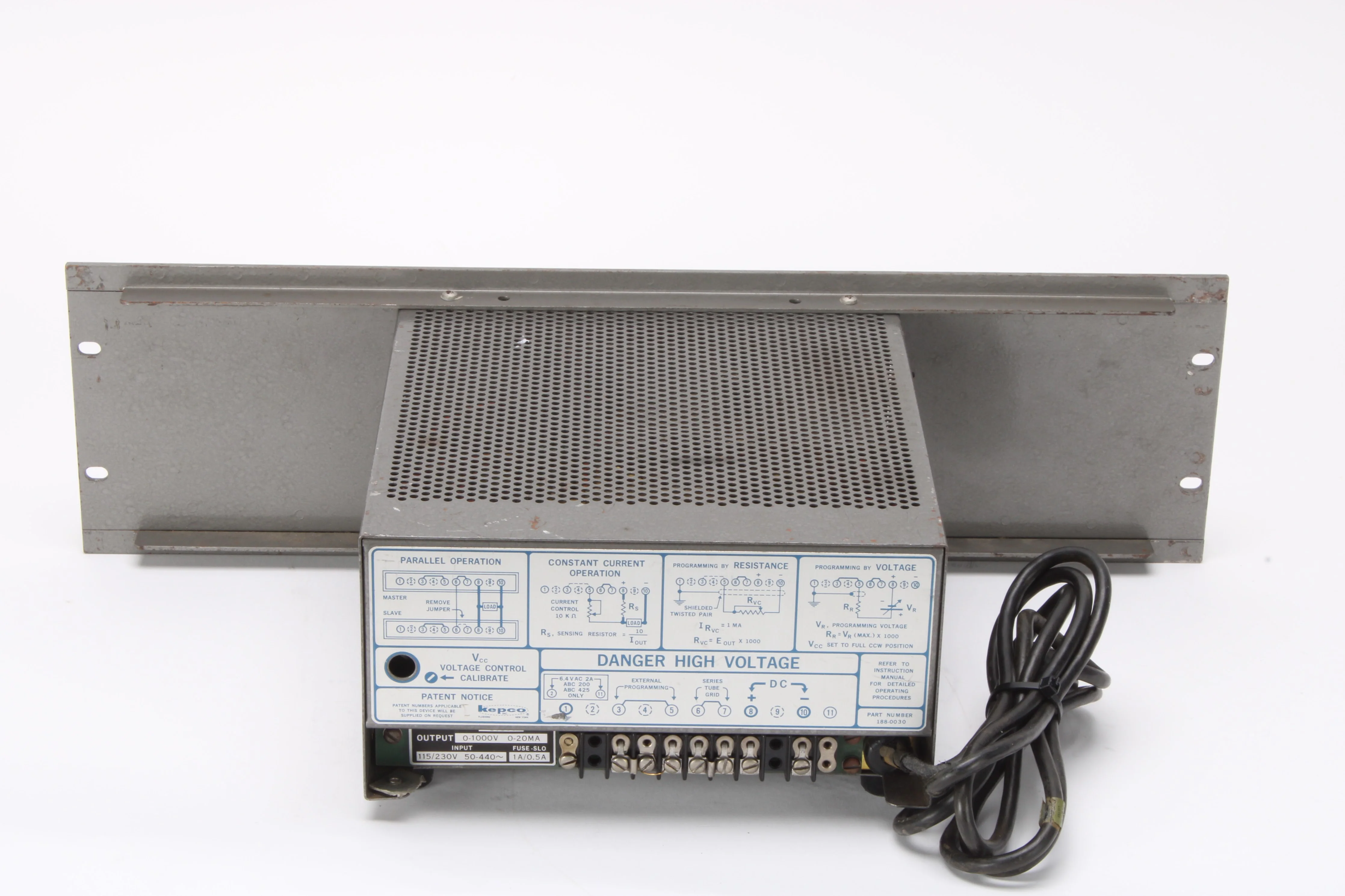 Kepco ABC 1000M High Voltage DC Power Supply 0-1000V 0-20mA - Fair Condition - Image 4